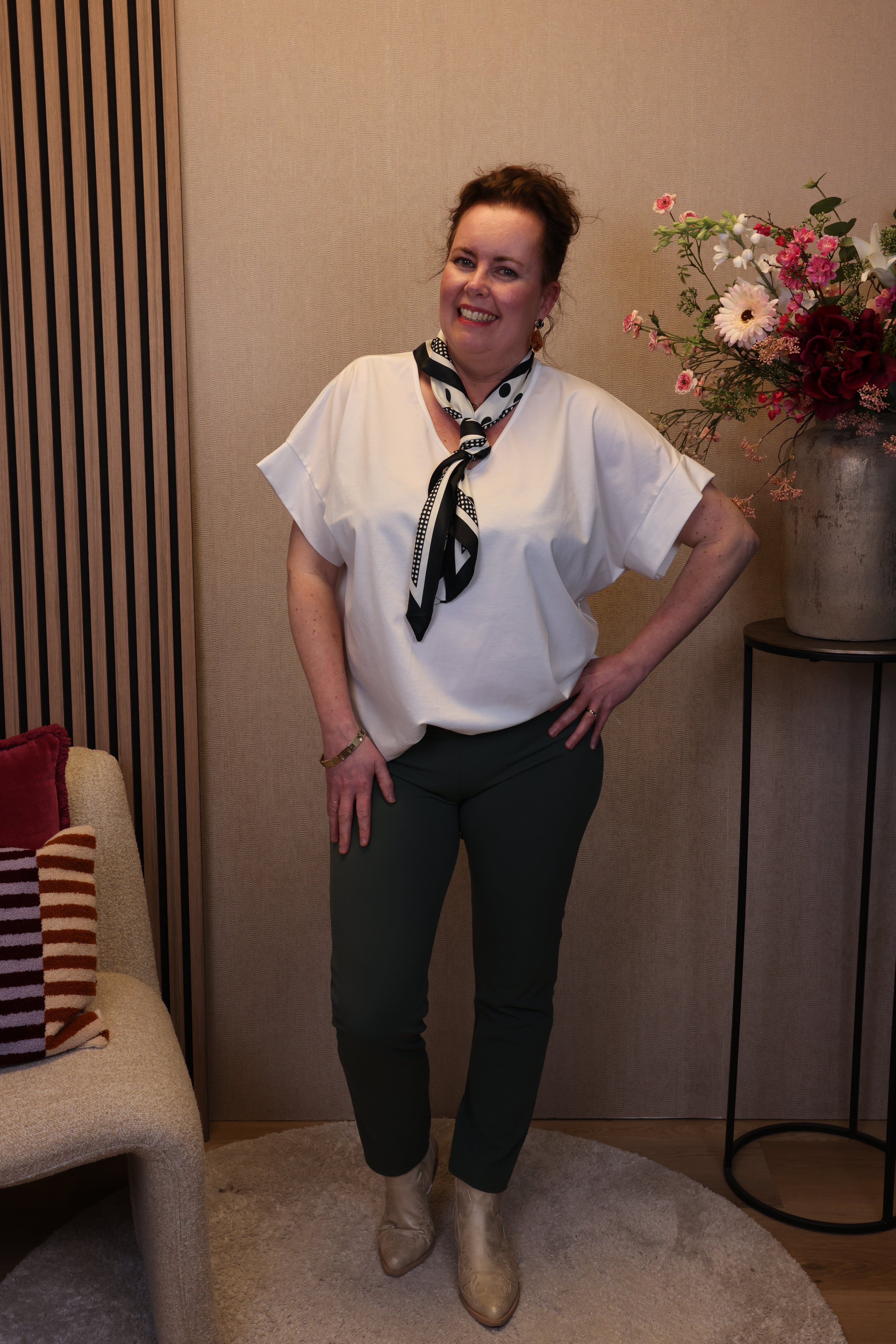 Dora | Bluse schwarz Langarm 52 bis 58