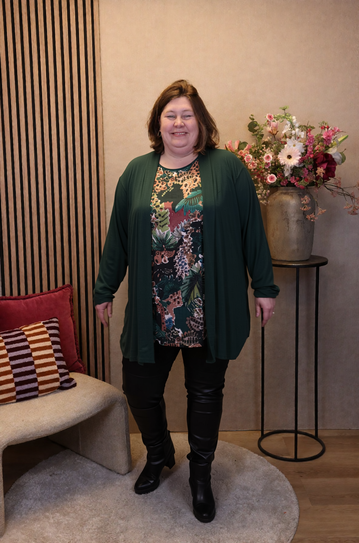 Dora | Bluse schwarz Langarm 52 bis 58