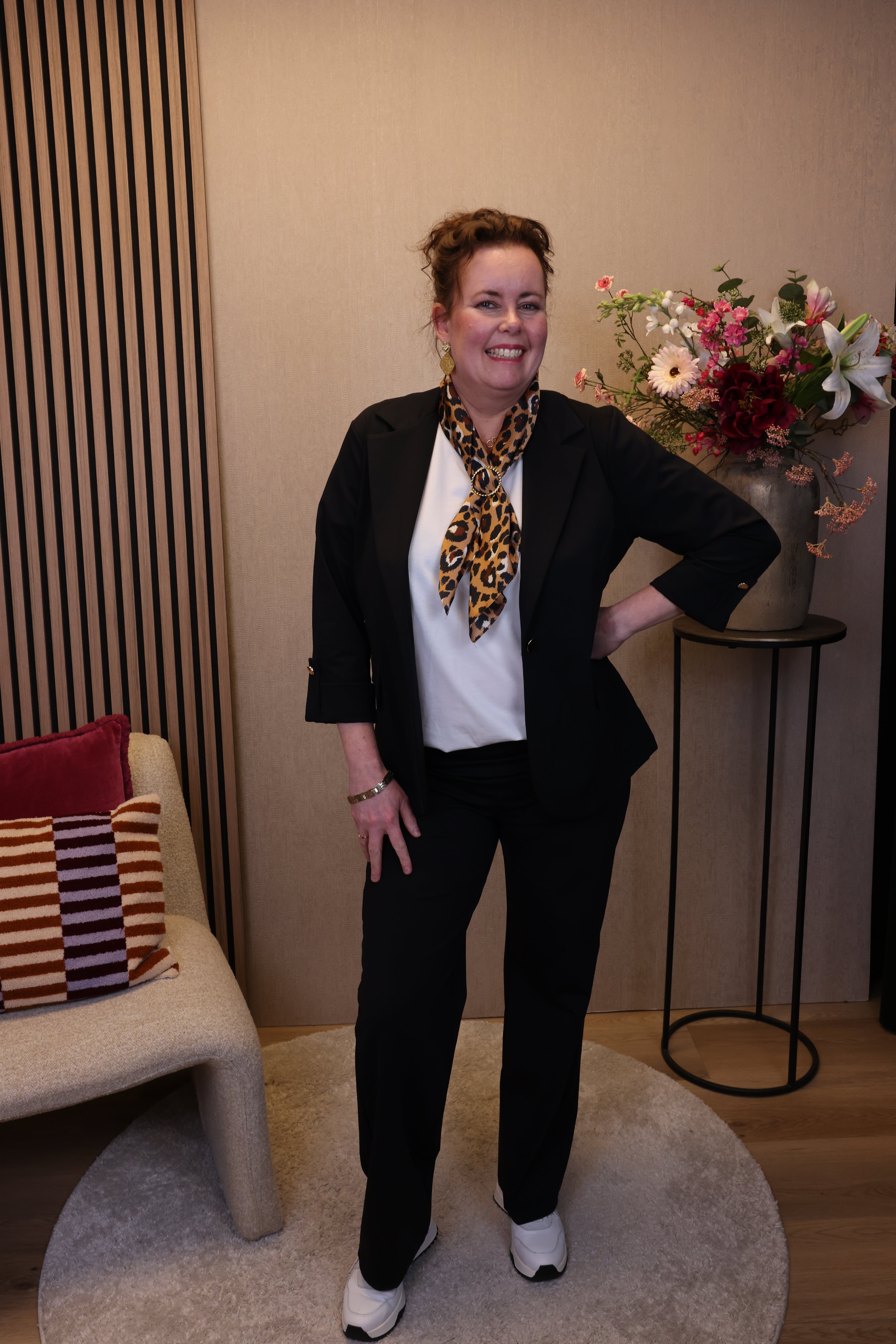 Dora | Bluse schwarz Langarm 52 bis 58