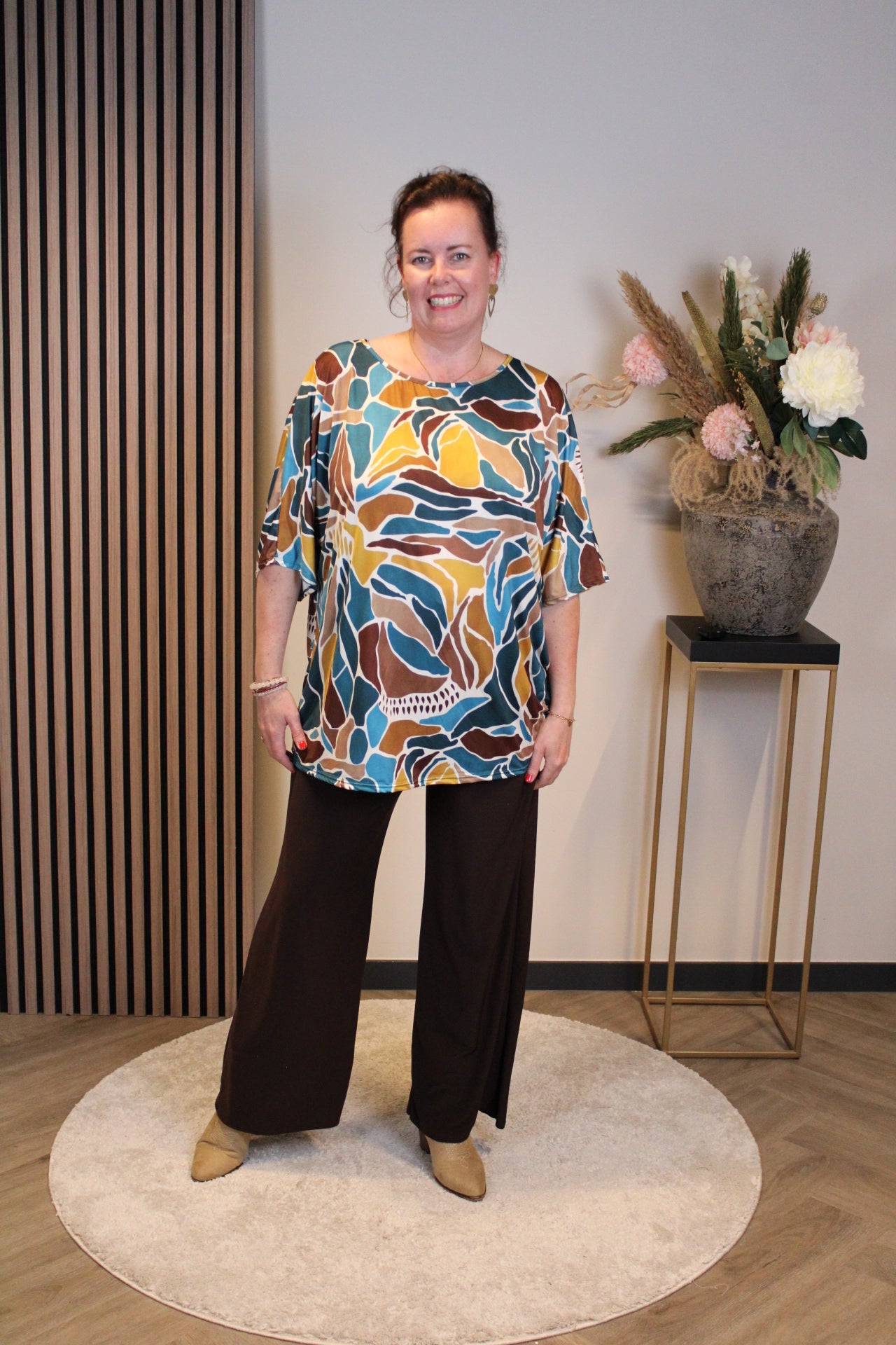 Dora | Bluse schwarz Langarm 52 bis 58