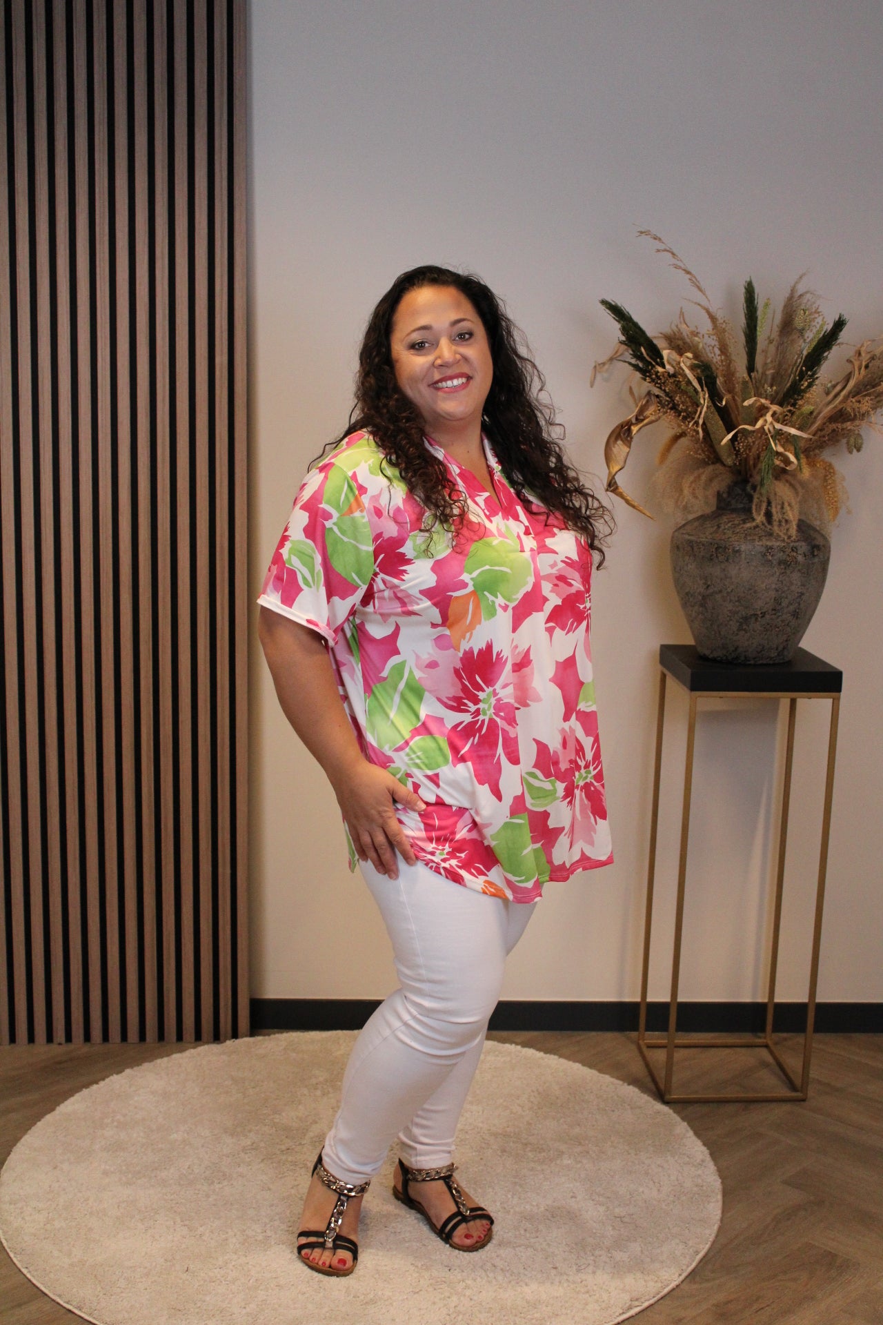 Maartje | Bluse rosa Kurzarm 48 bis 52