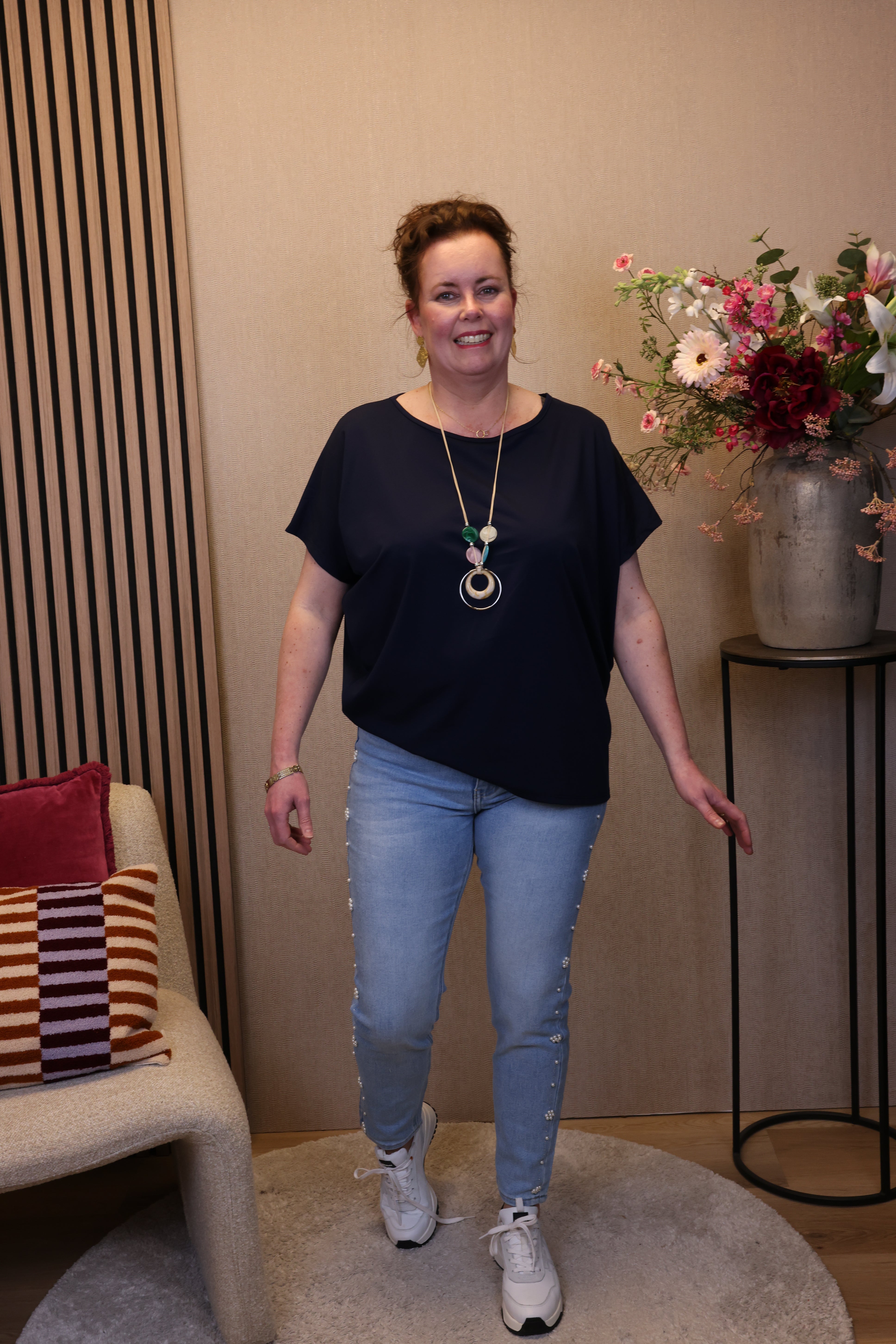 Dora | Bluse schwarz Langarm 52 bis 58