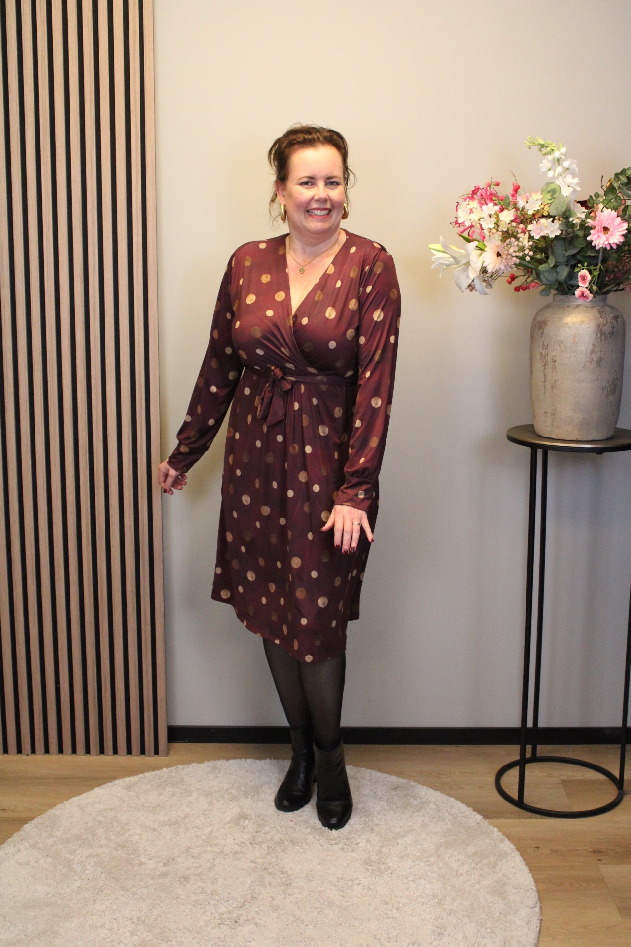 Marise | Blaues Langarmkleid 46 bis 50