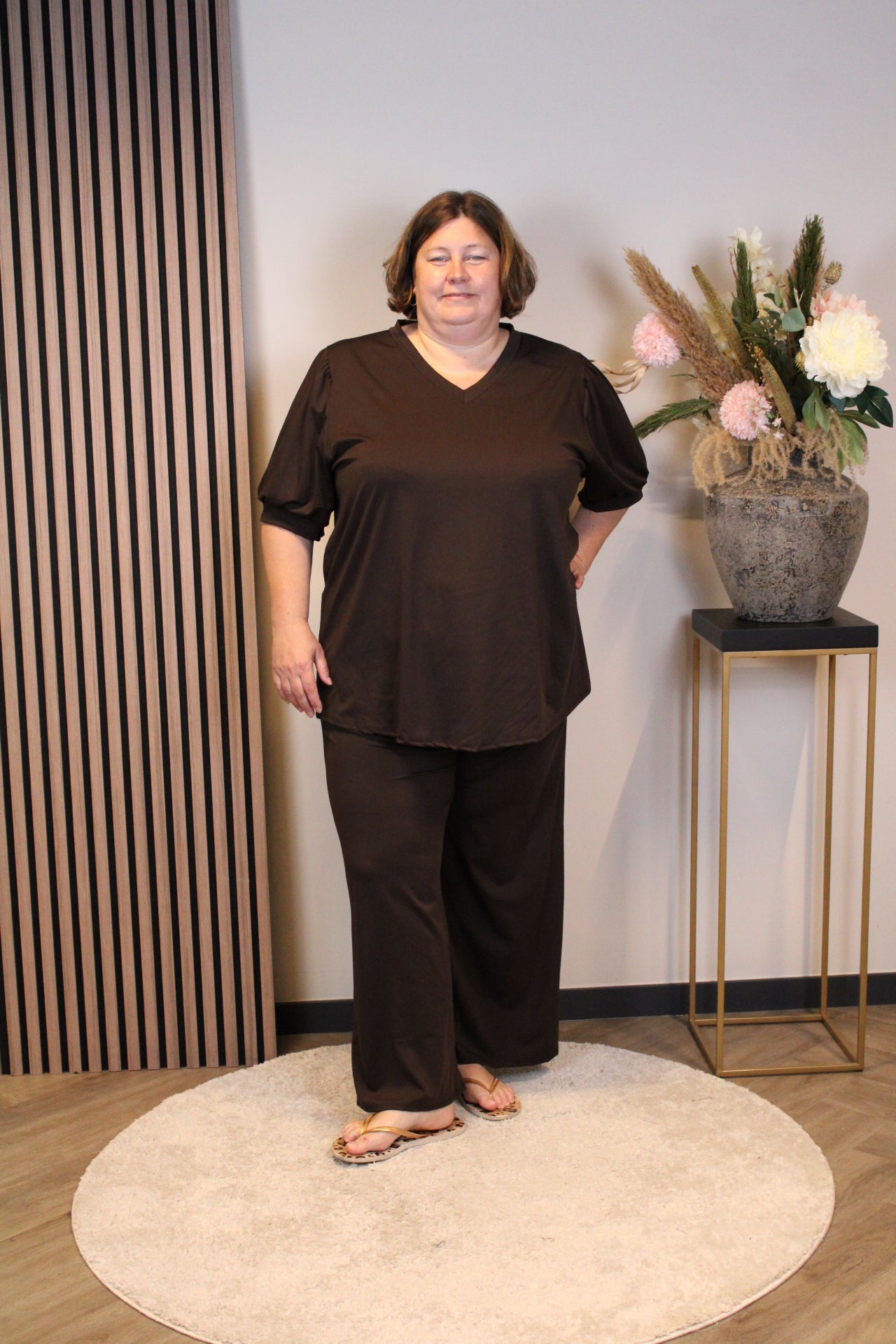 Dora | Bluse schwarz Langarm 52 bis 58