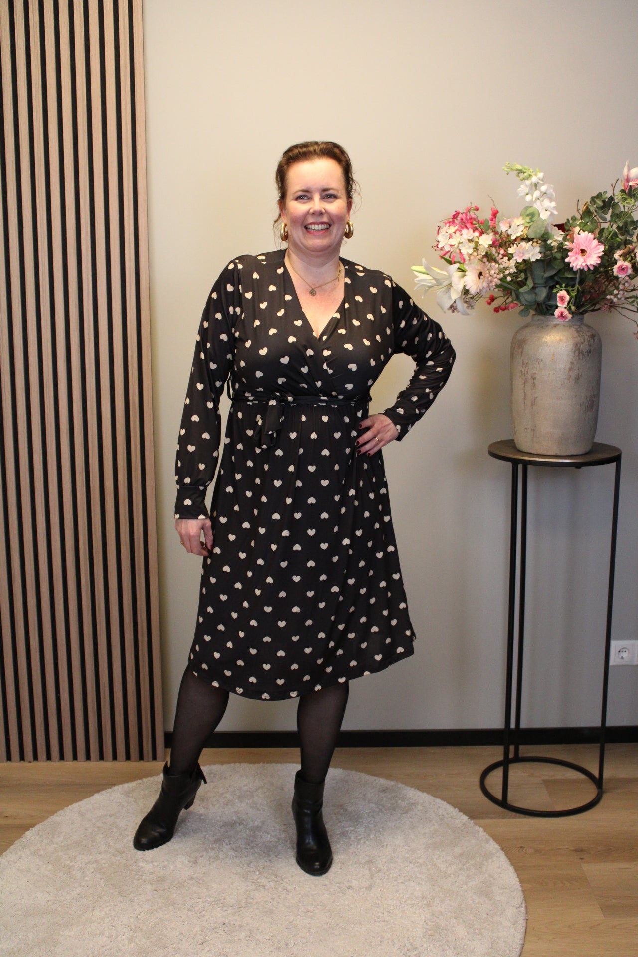 Fresia | Schwarzes Langarmkleid 38 bis 44