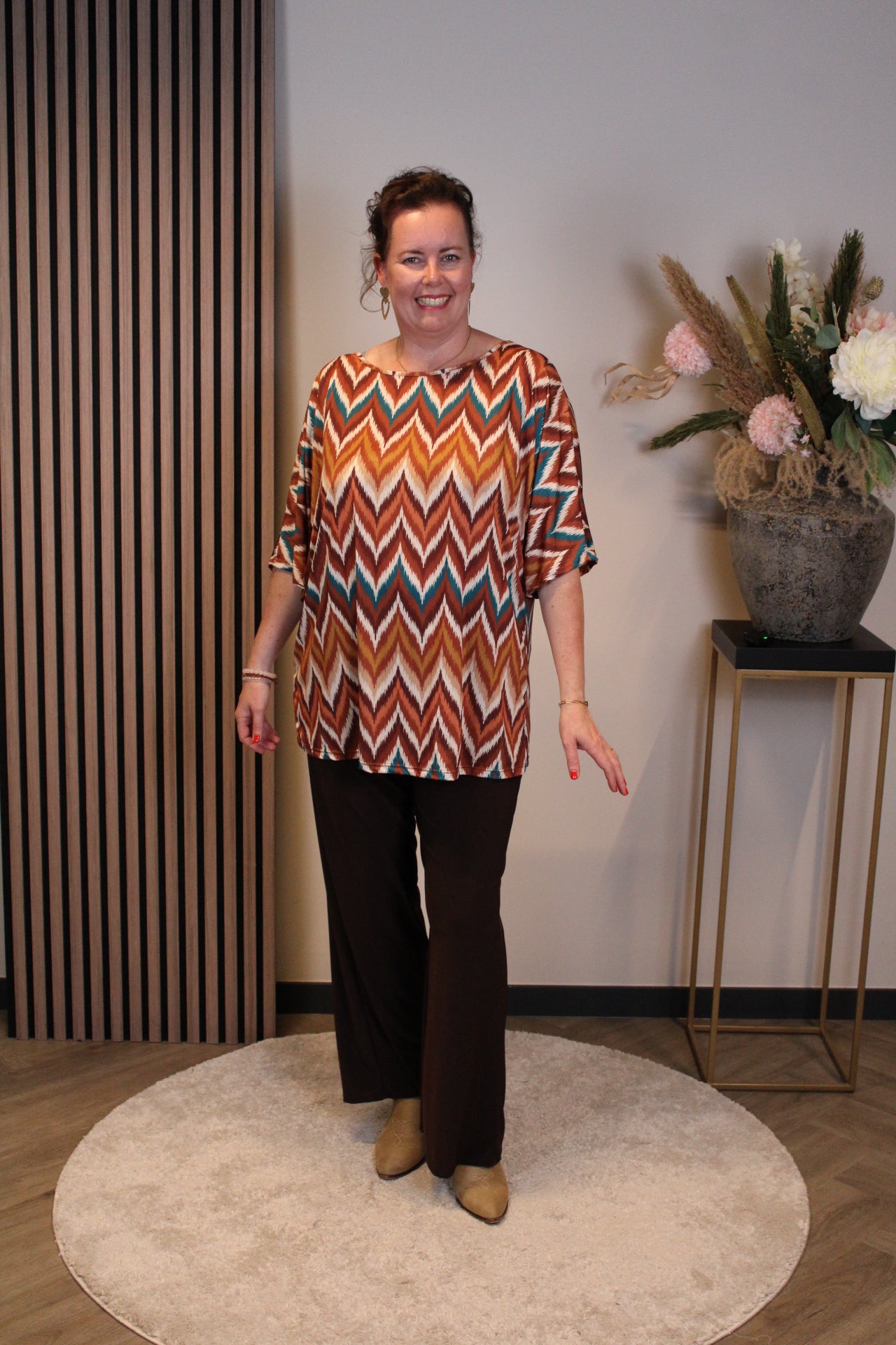 Dora | Bluse schwarz Langarm 52 bis 58