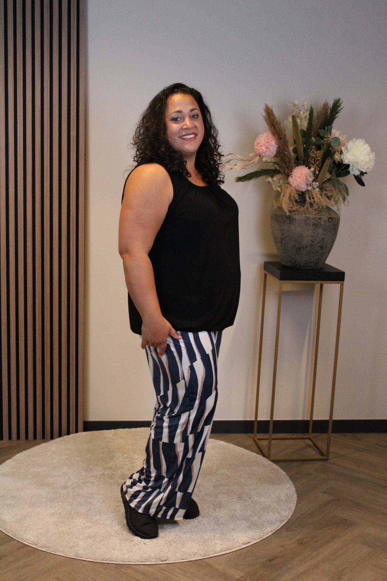 Dora | Bluse schwarz Langarm 52 bis 58