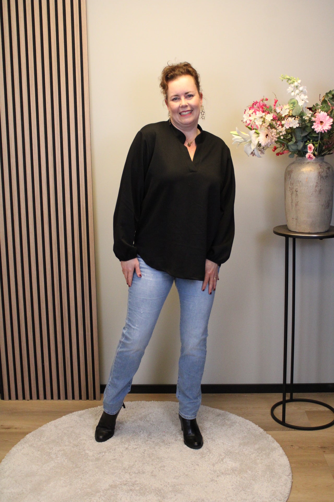 Mara | Bluse weiß Langarm 38 bis 48