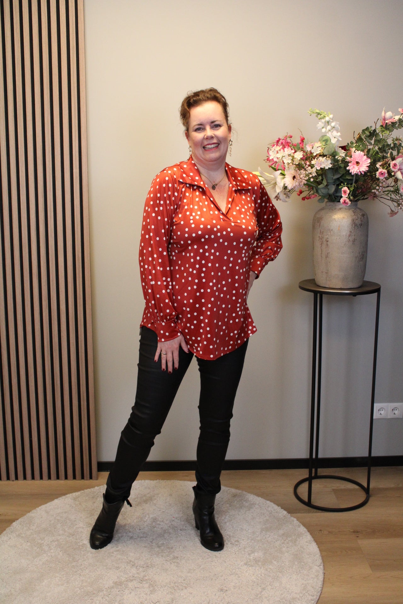 Verona | Bluse mit Kragen blau 48 bis 52