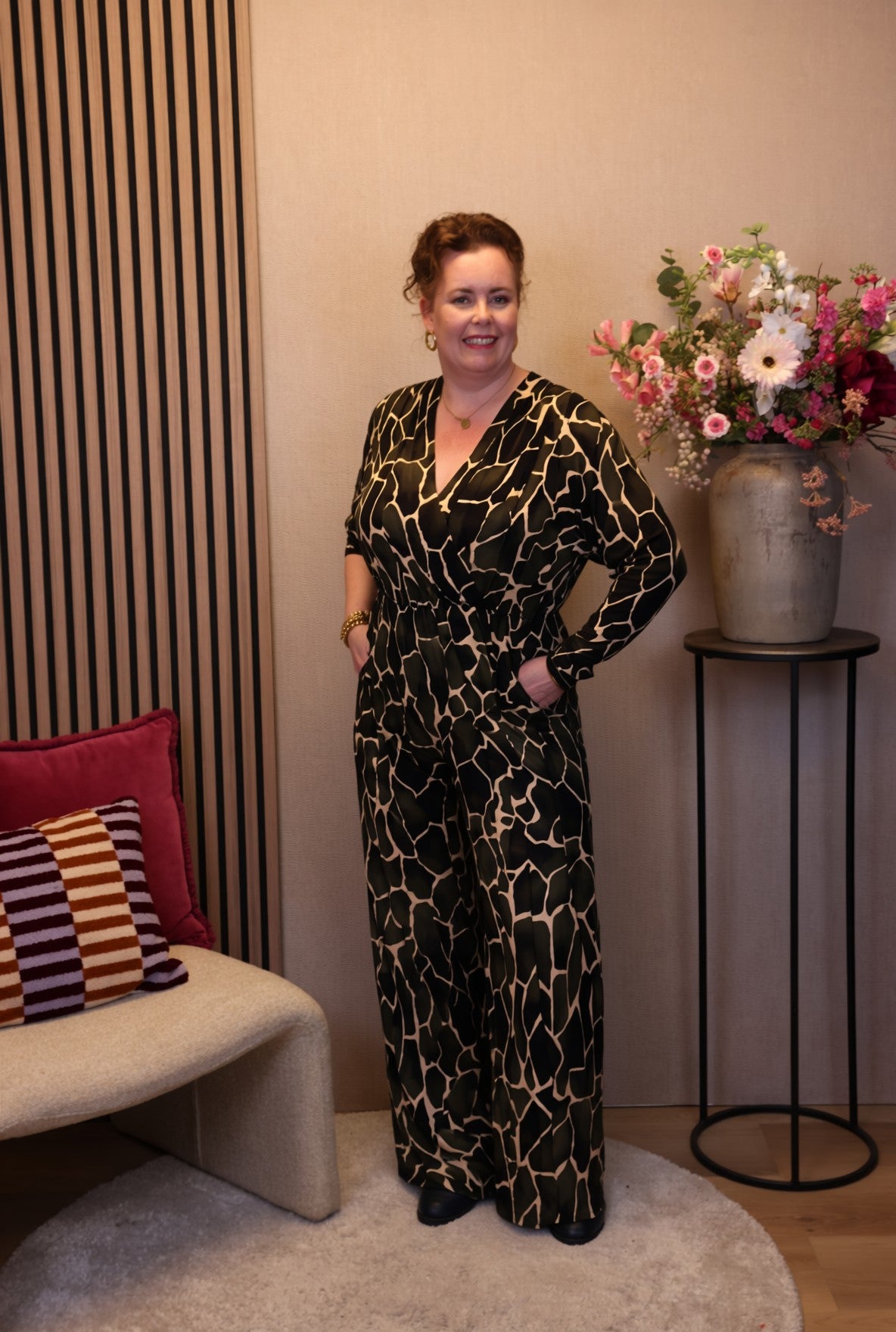 Dora | Bluse schwarz Langarm 52 bis 58