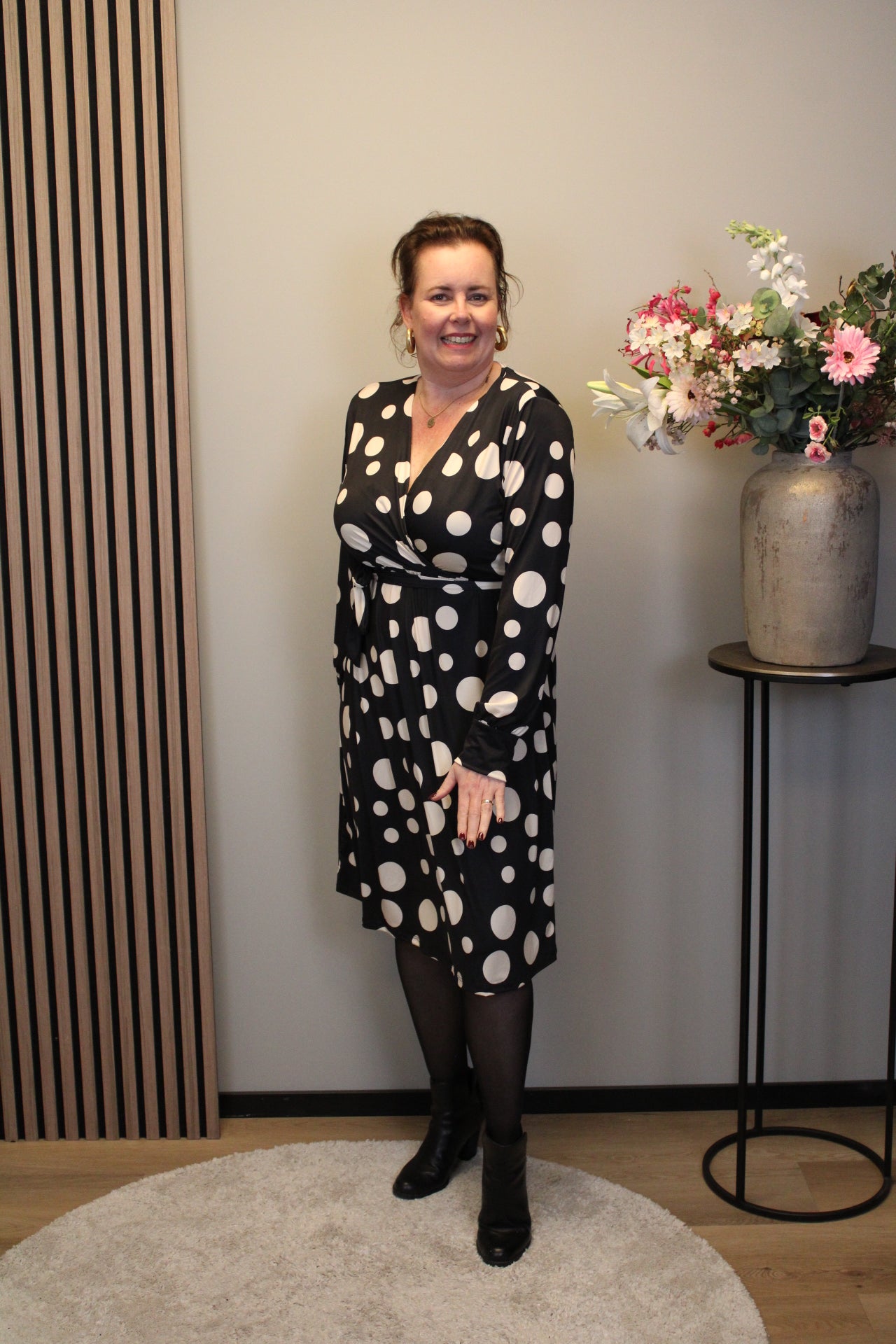 Fresia | Schwarzes Langarmkleid 38 bis 44