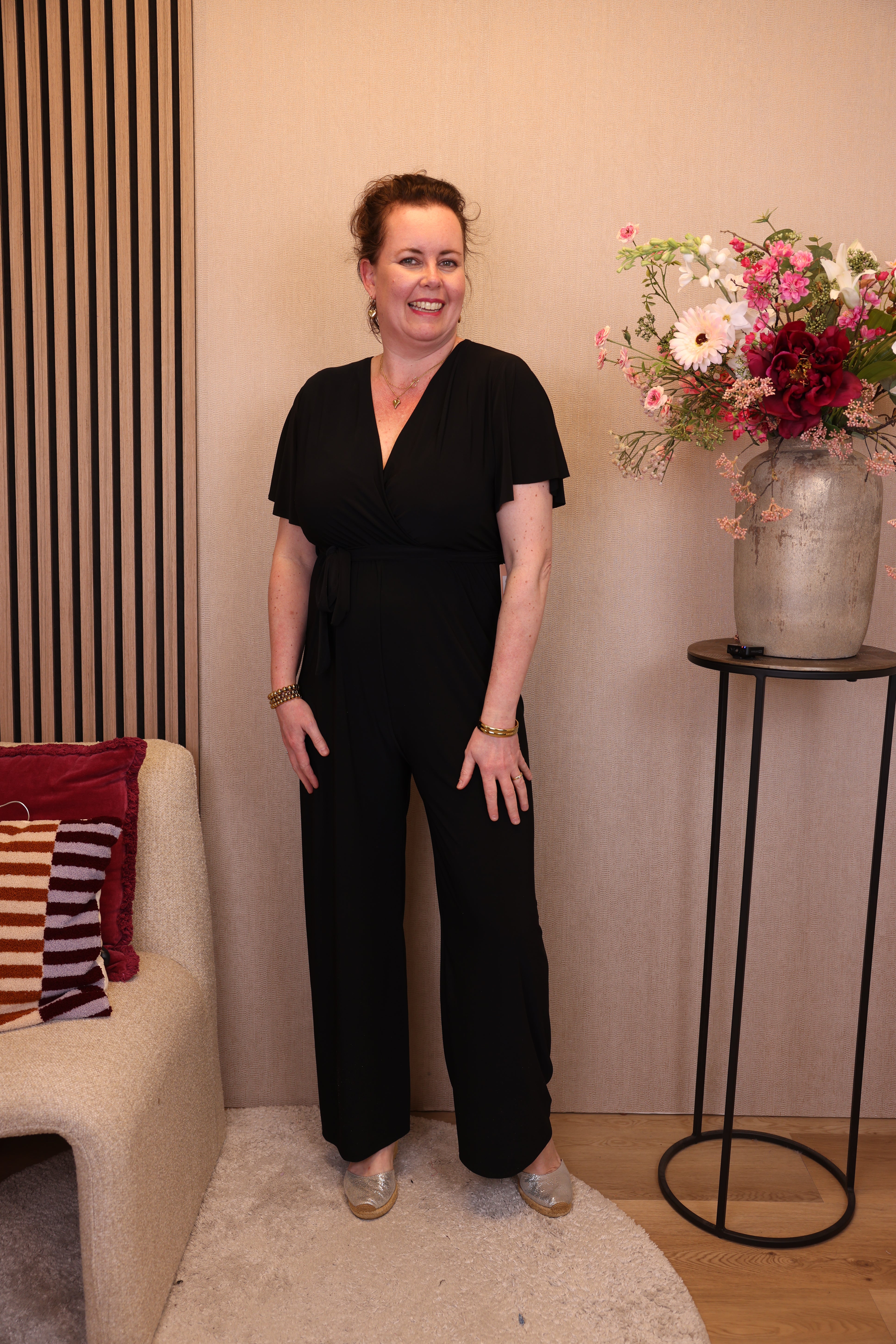 Dora | Bluse schwarz Langarm 52 bis 58