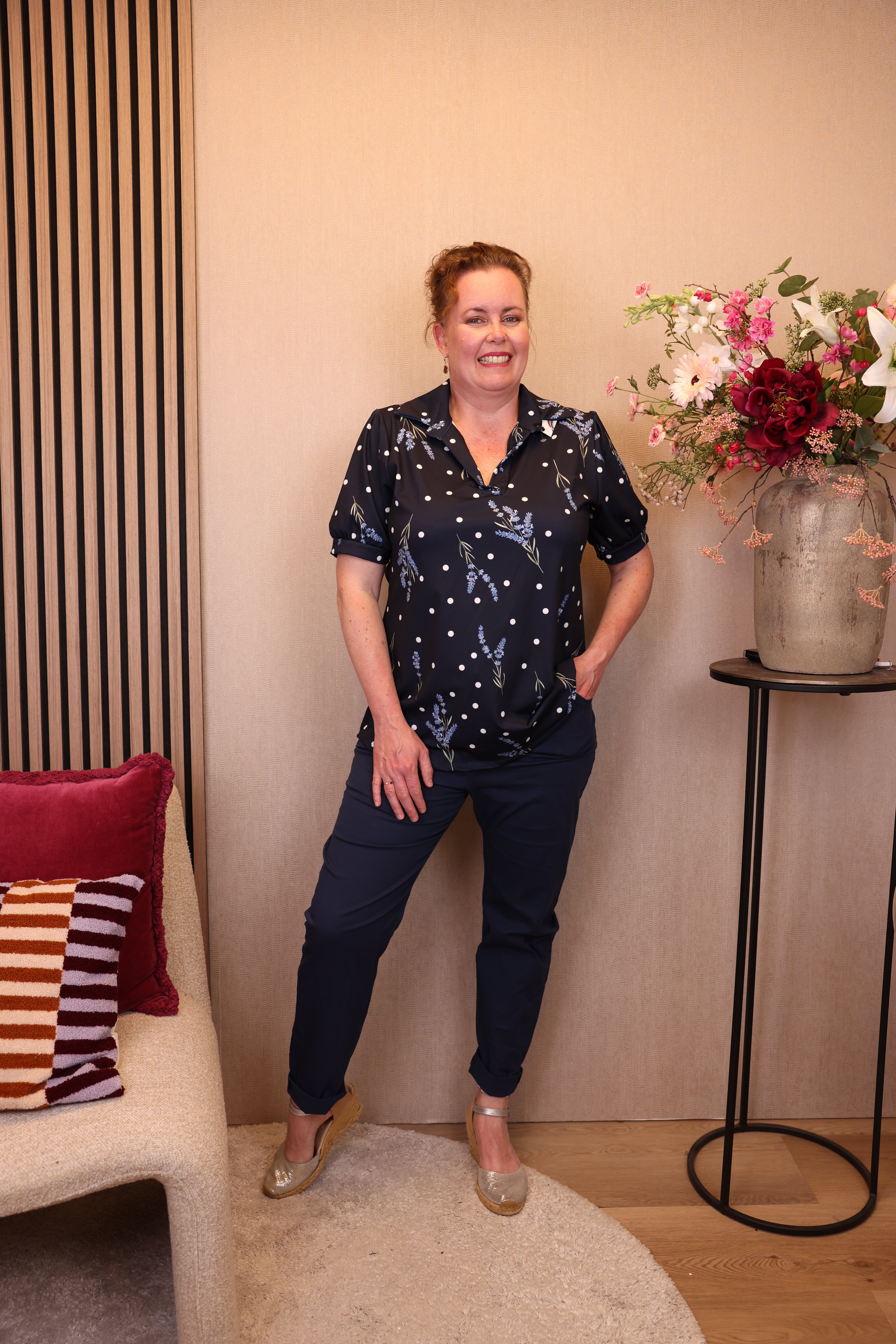 Dora | Bluse schwarz Langarm 52 bis 58
