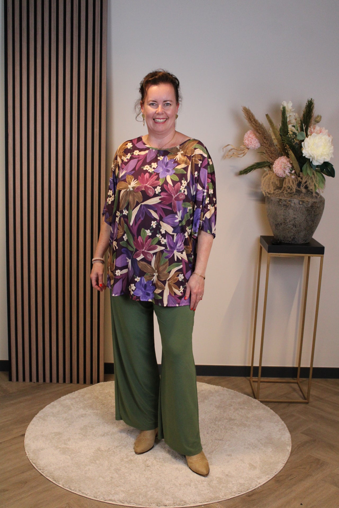 Dora | Bluse schwarz Langarm 52 bis 58