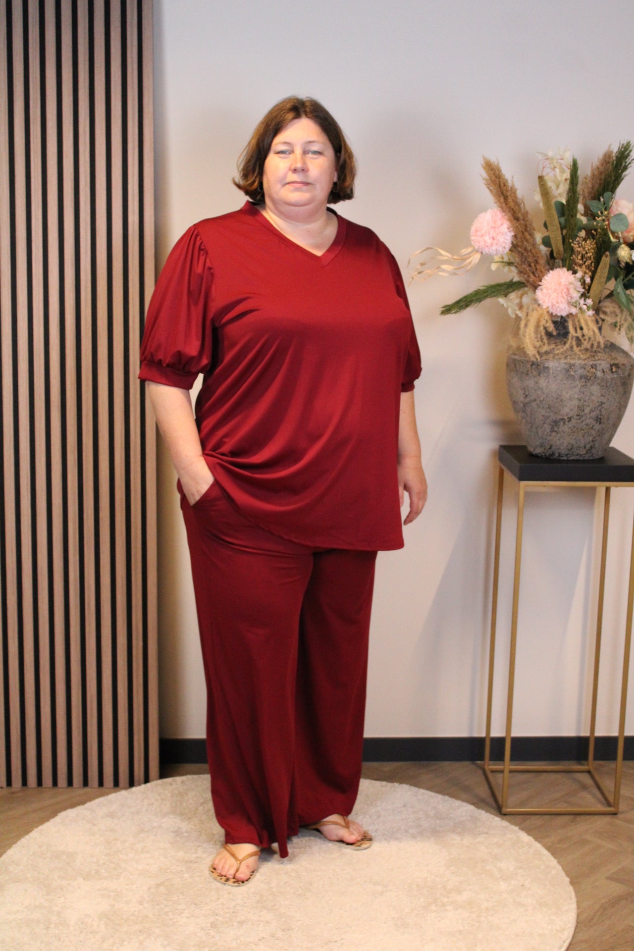 Dora | Bluse schwarz Langarm 52 bis 58