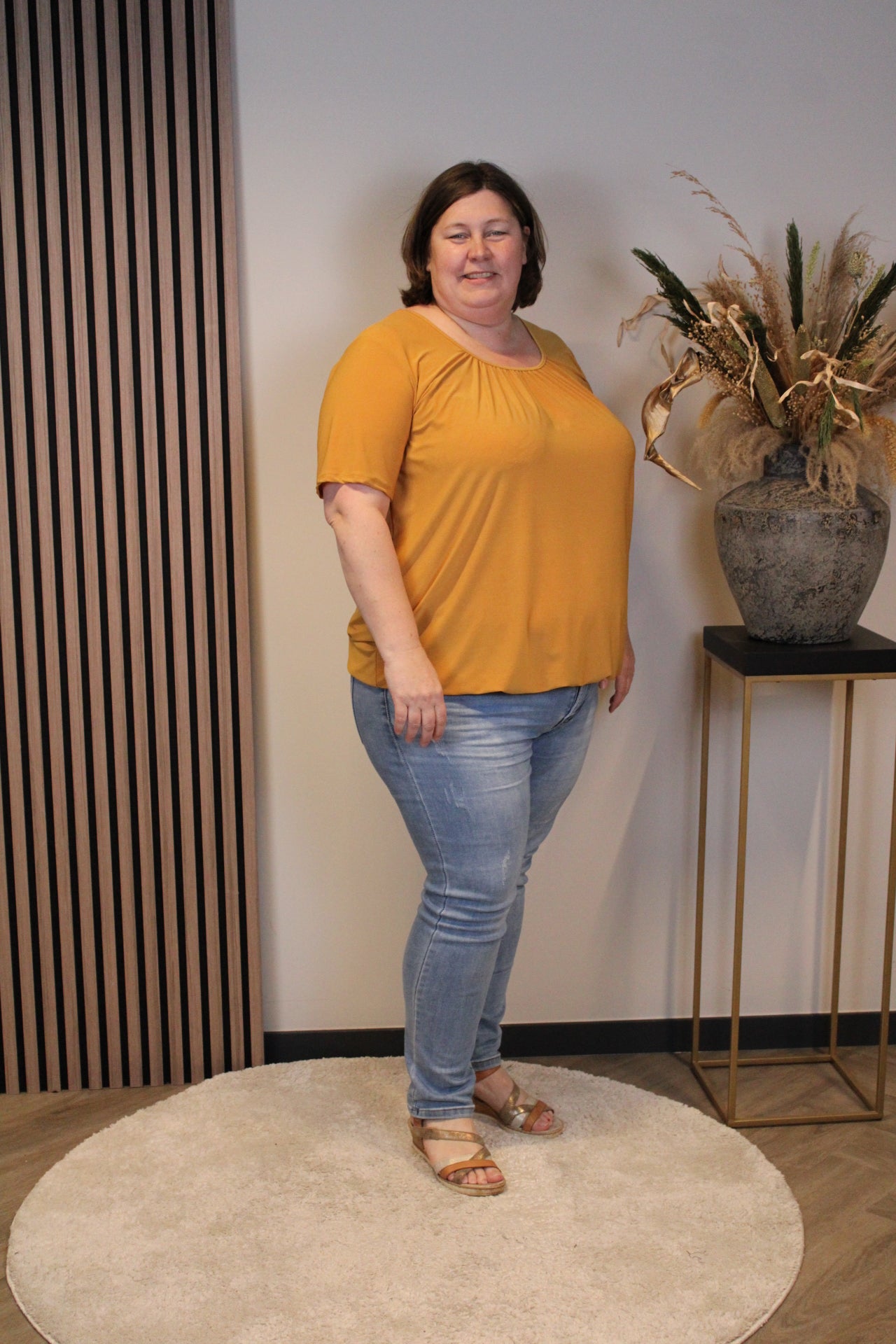 Dora | Bluse schwarz Langarm 52 bis 58