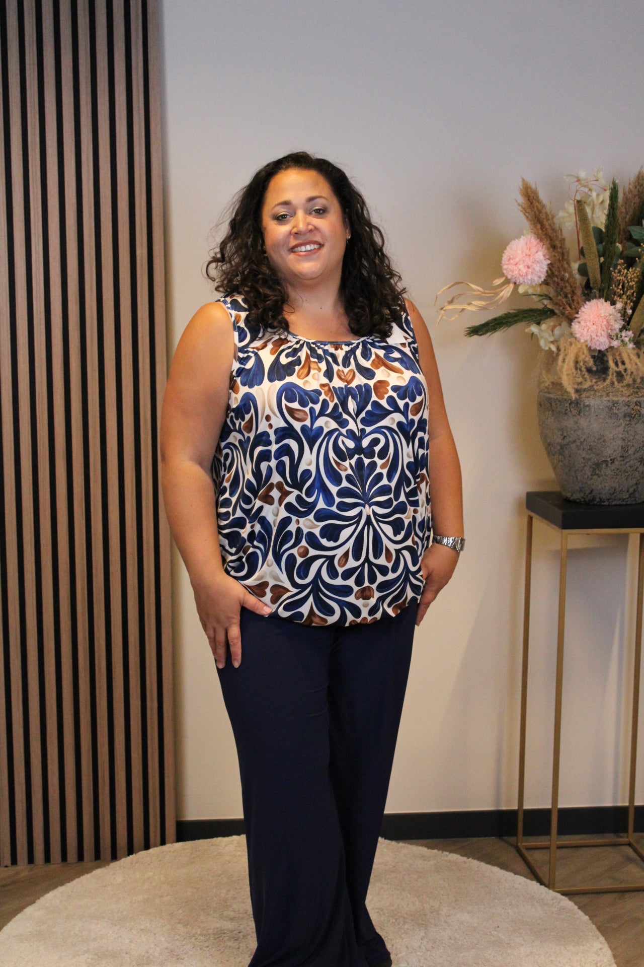 Dora | Bluse schwarz Langarm 52 bis 58