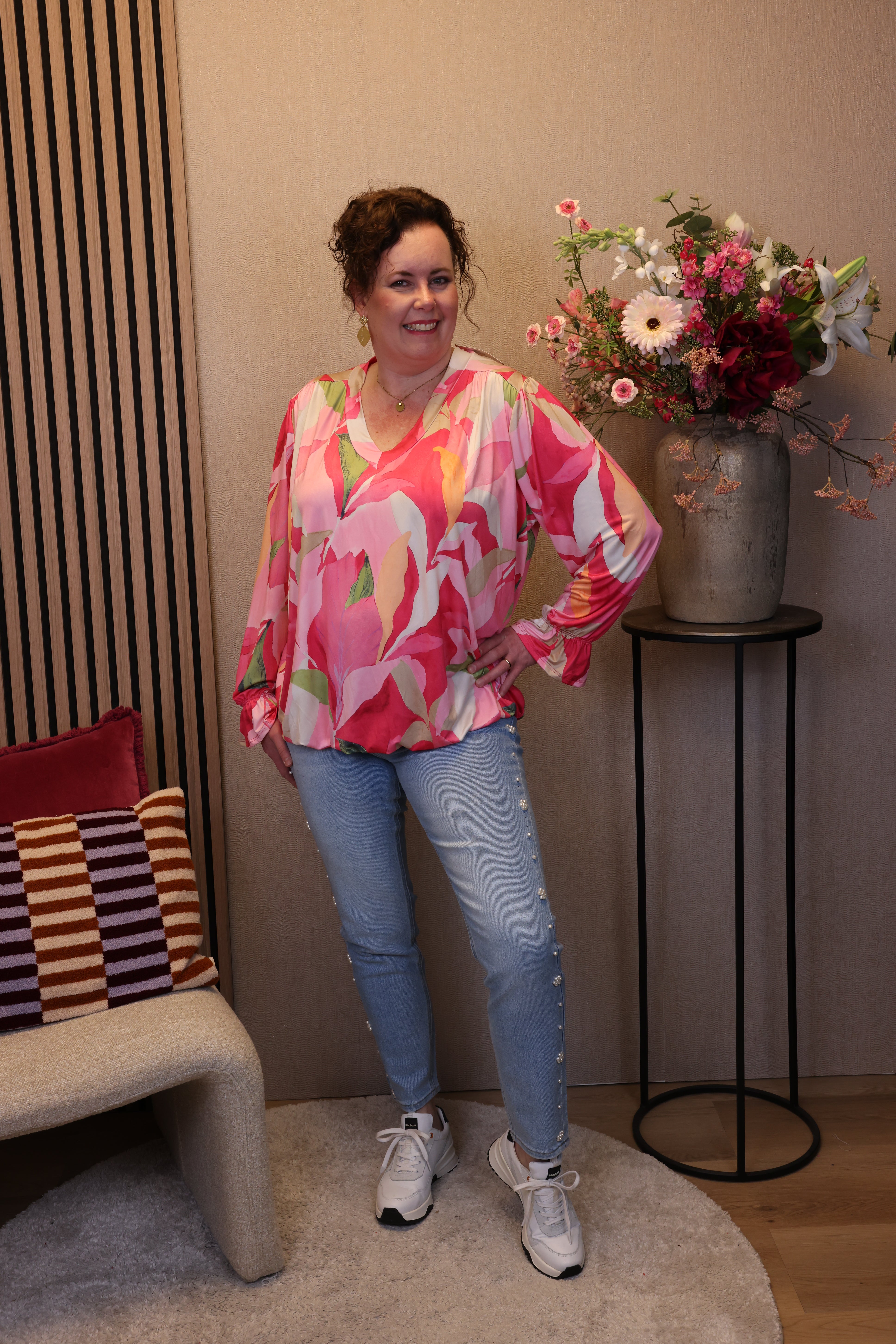 Dora | Bluse schwarz Langarm 52 bis 58