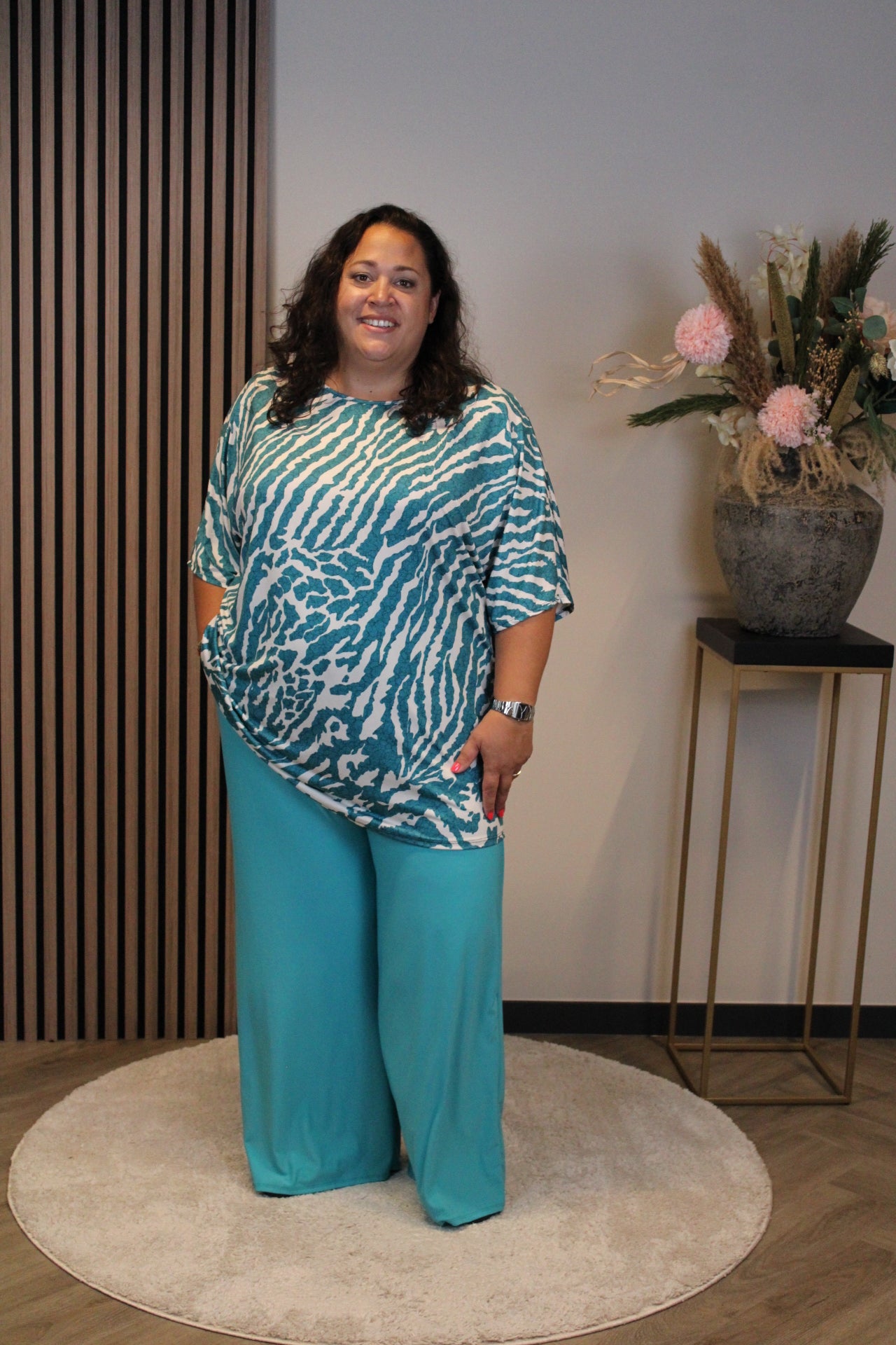 Dora | Bluse schwarz Langarm 52 bis 58