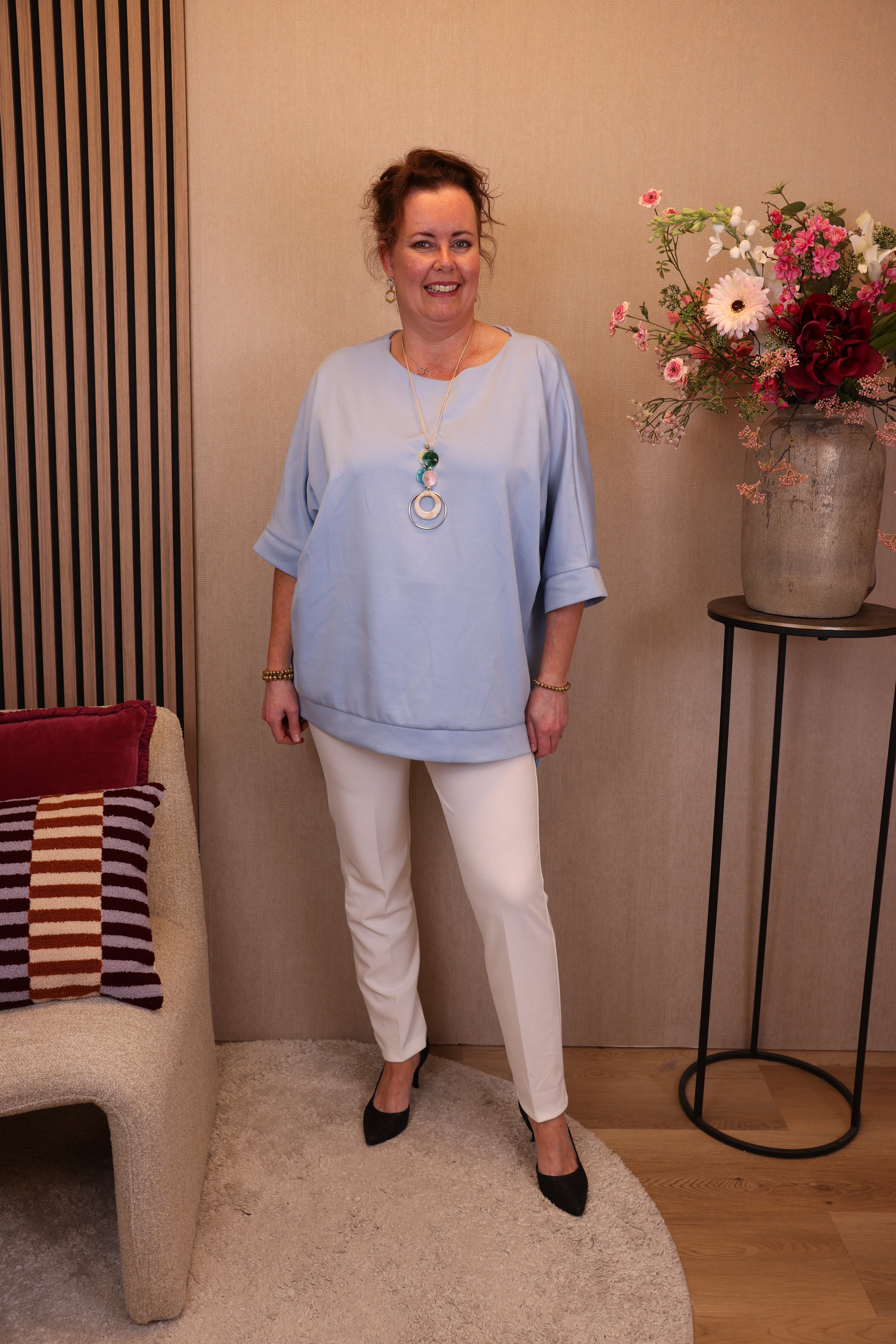 Dora | Bluse schwarz Langarm 52 bis 58