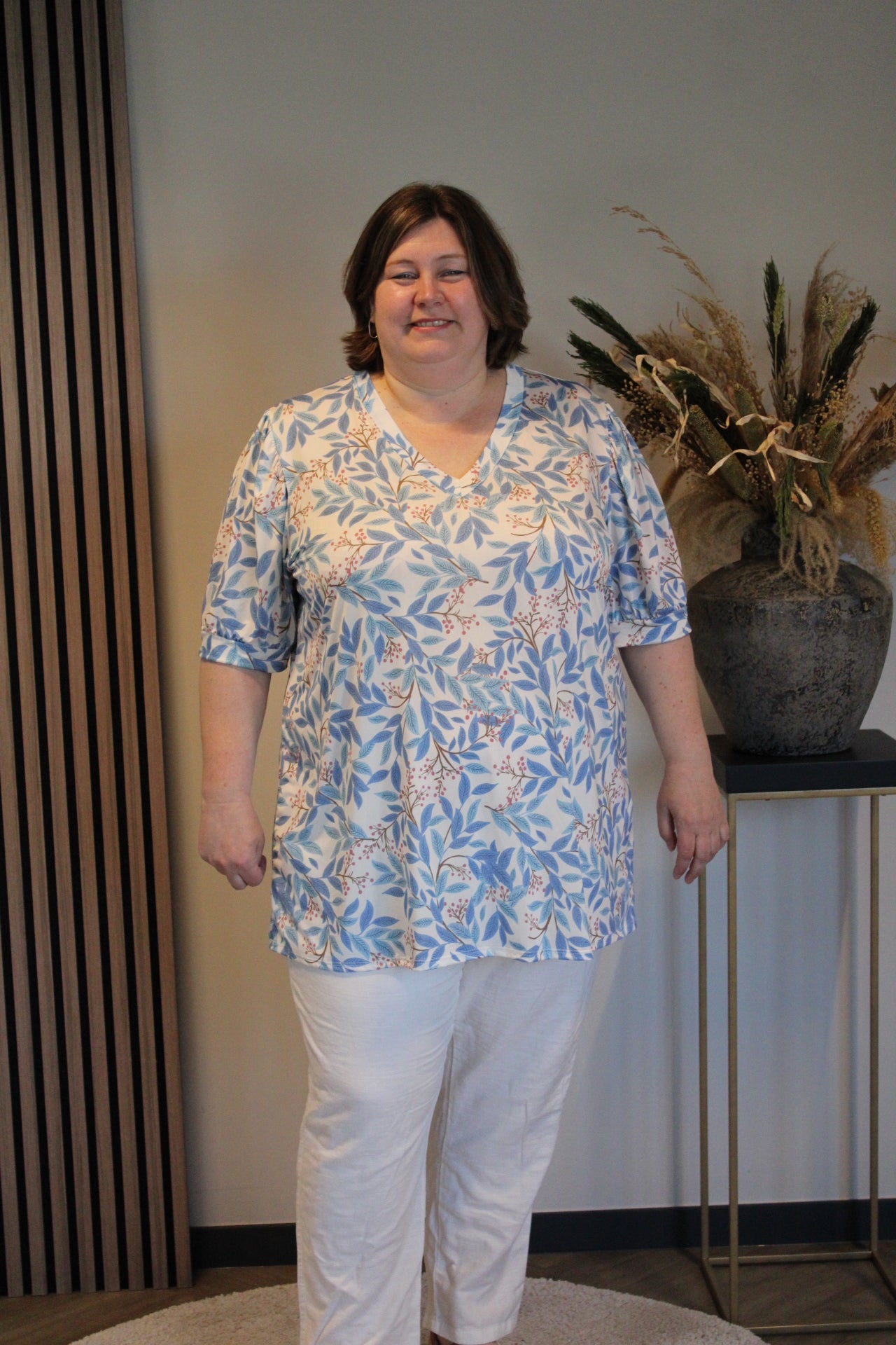 Dora | Bluse schwarz Langarm 52 bis 58
