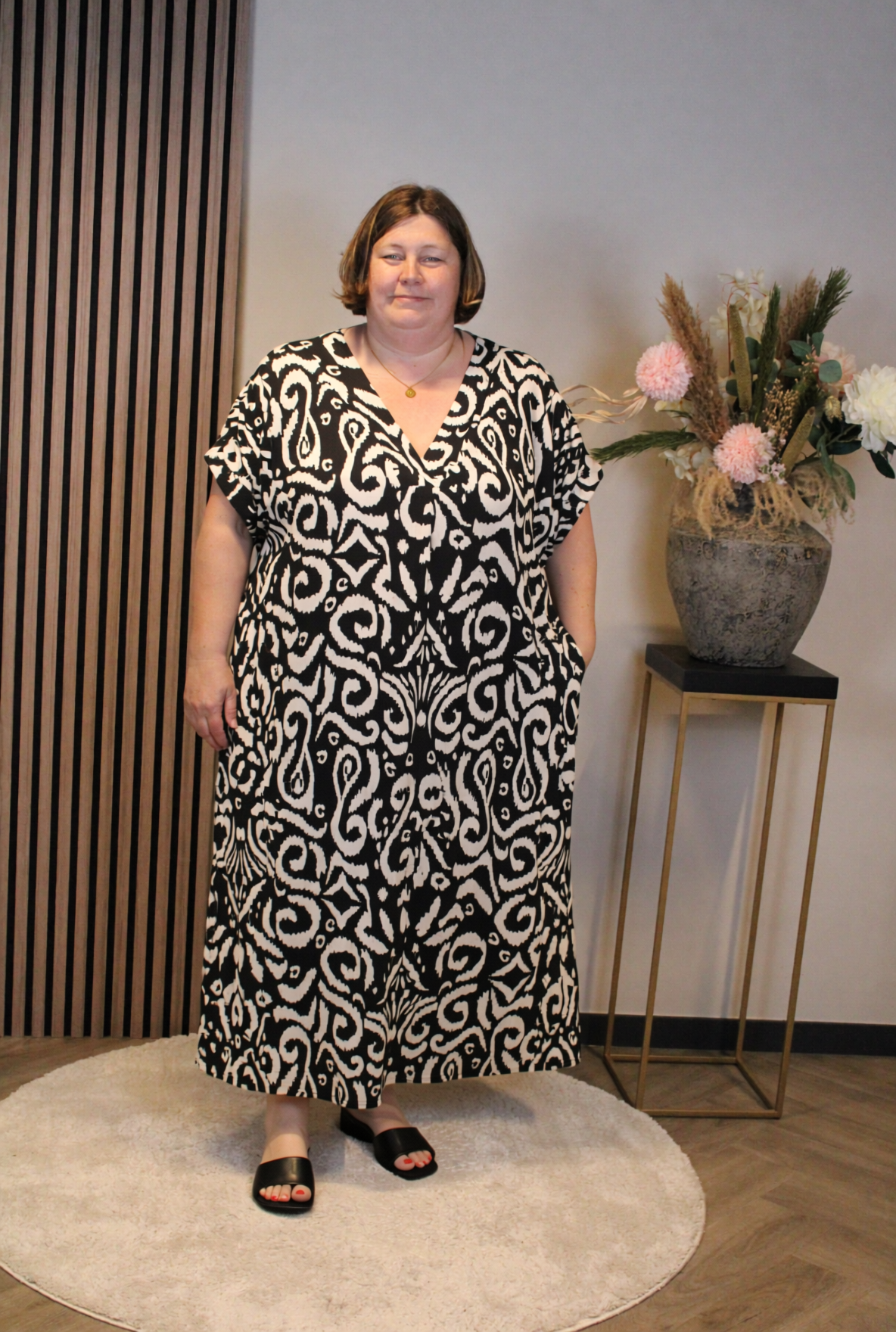 Dora | Bluse schwarz Langarm 52 bis 58