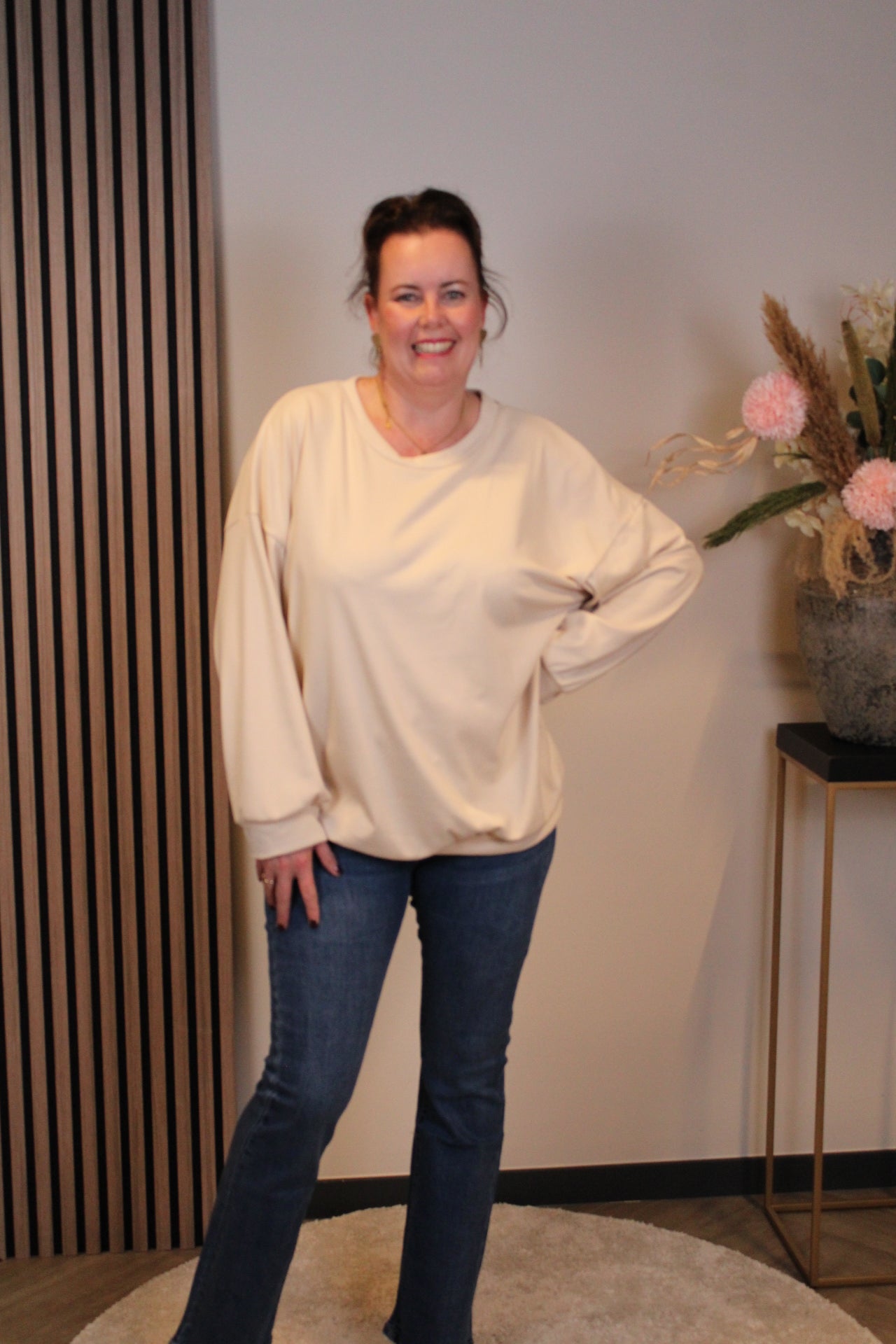 Mara | Bluse weiß Langarm 38 bis 48