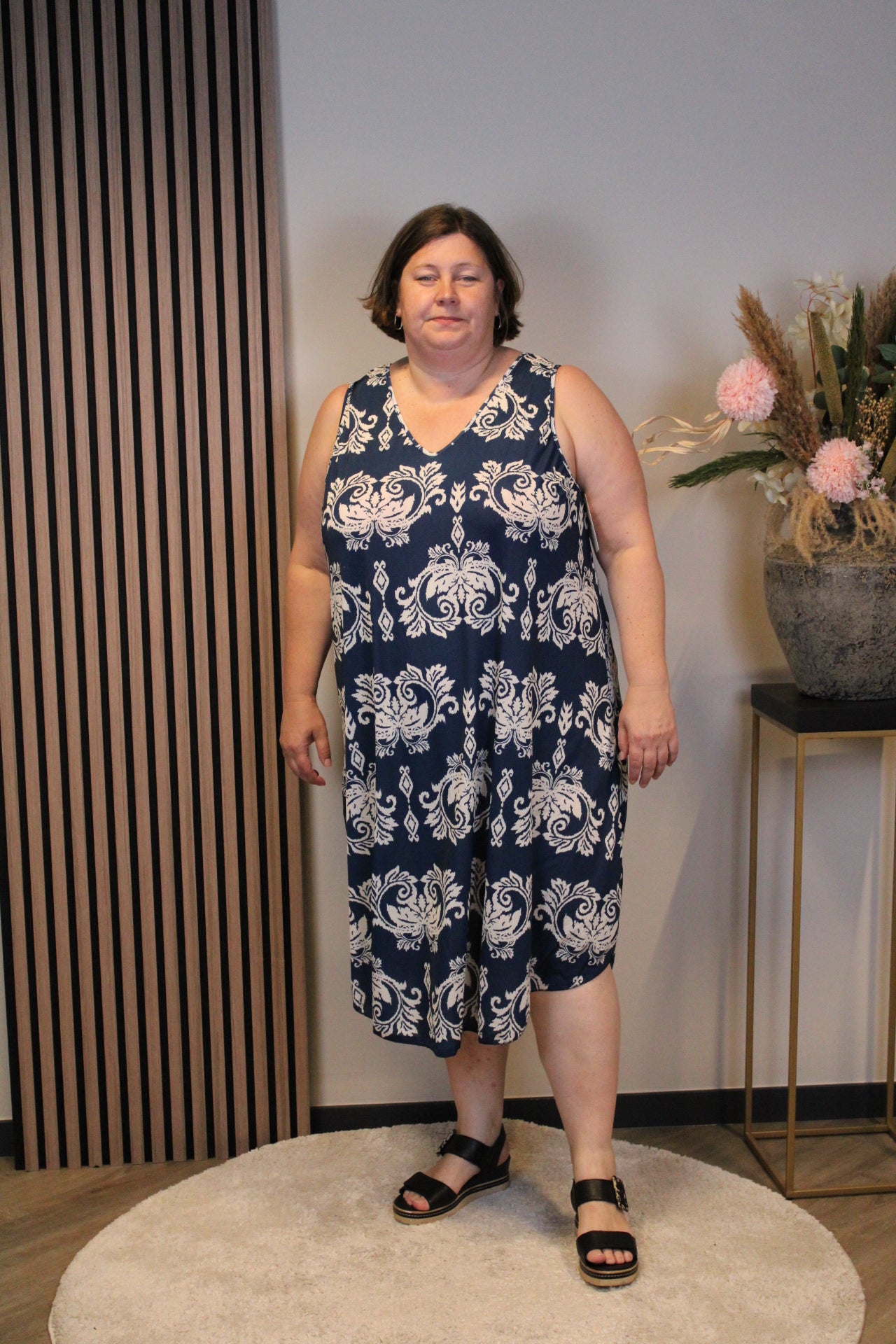 Dora | Bluse schwarz Langarm 52 bis 58