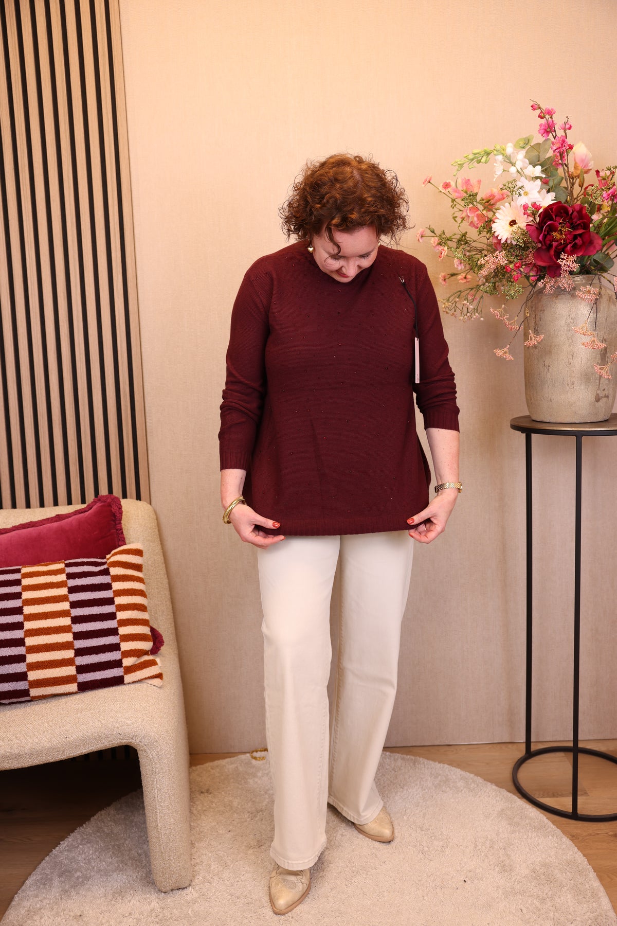 Dora | Bluse schwarz Langarm 52 bis 58