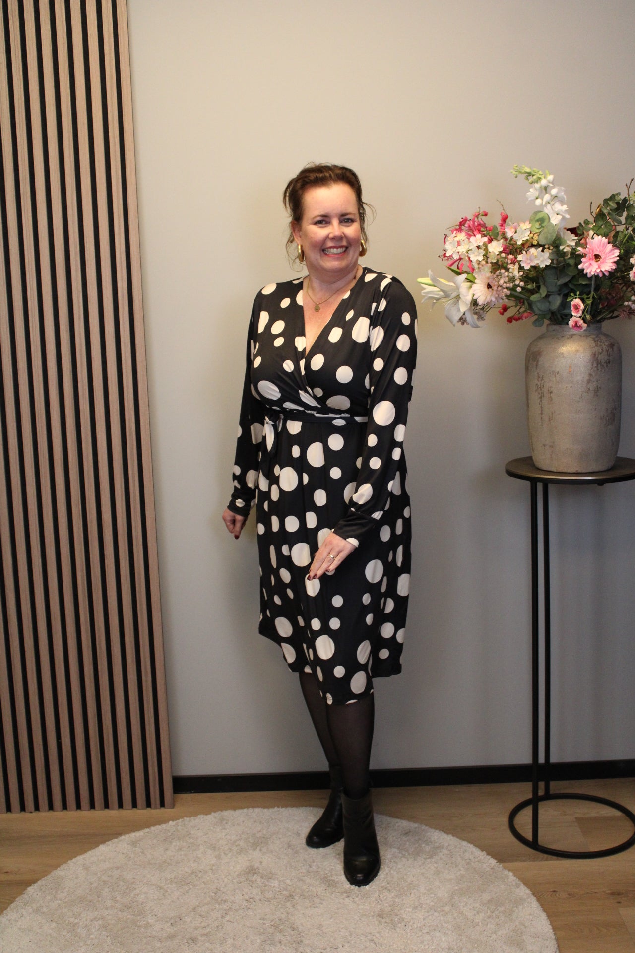 Marise | Blaues Langarmkleid 46 bis 50