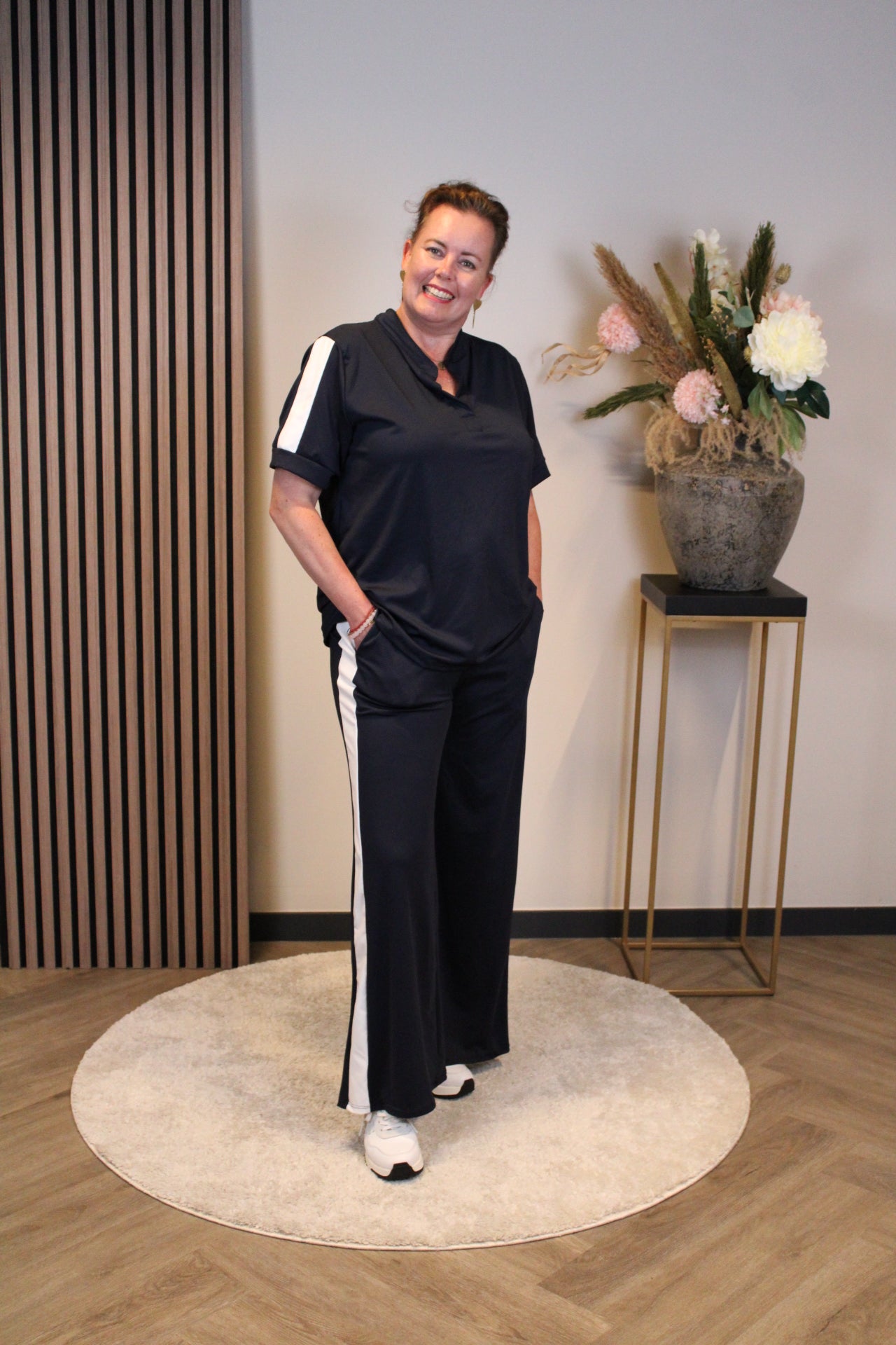 Dora | Bluse schwarz Langarm 52 bis 58