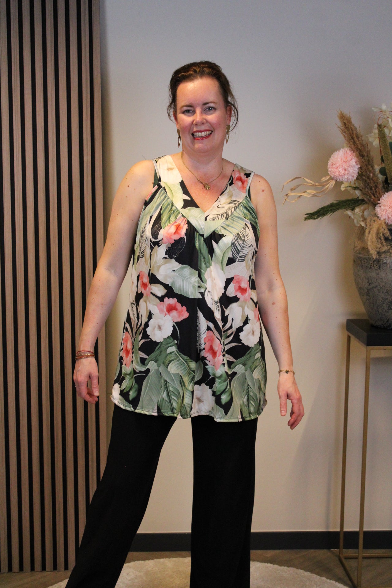 Dora | Bluse schwarz Langarm 52 bis 58
