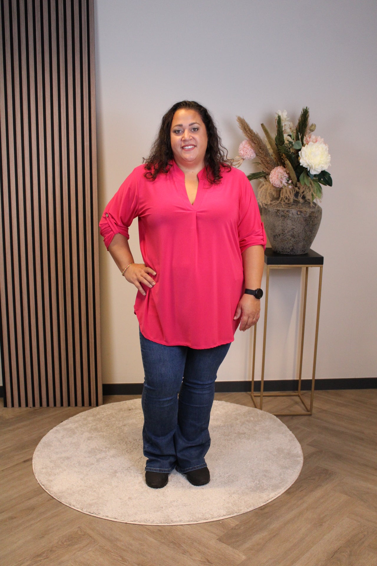 Mara | Bluse rosa Langarm 48 bis 52