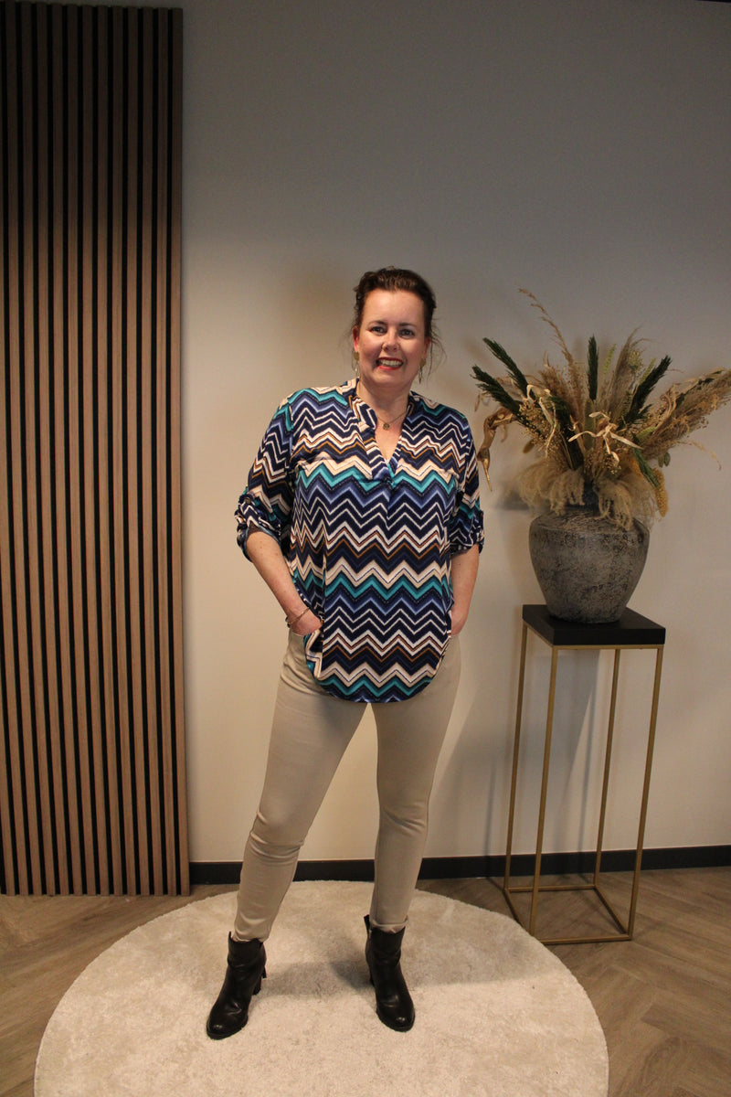 Bequeme Stretchhose in Beige