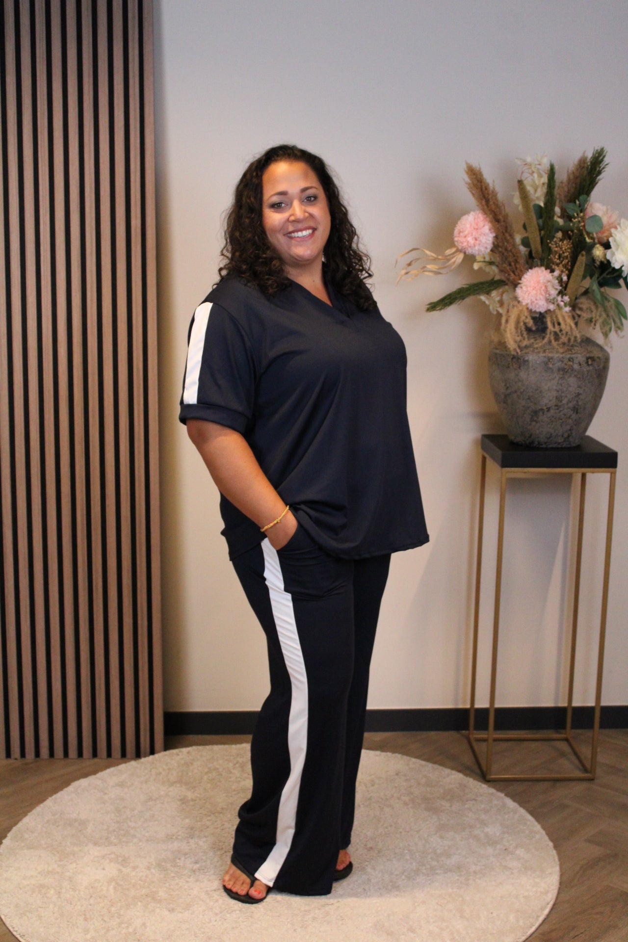 Dora | Bluse schwarz Langarm 52 bis 58