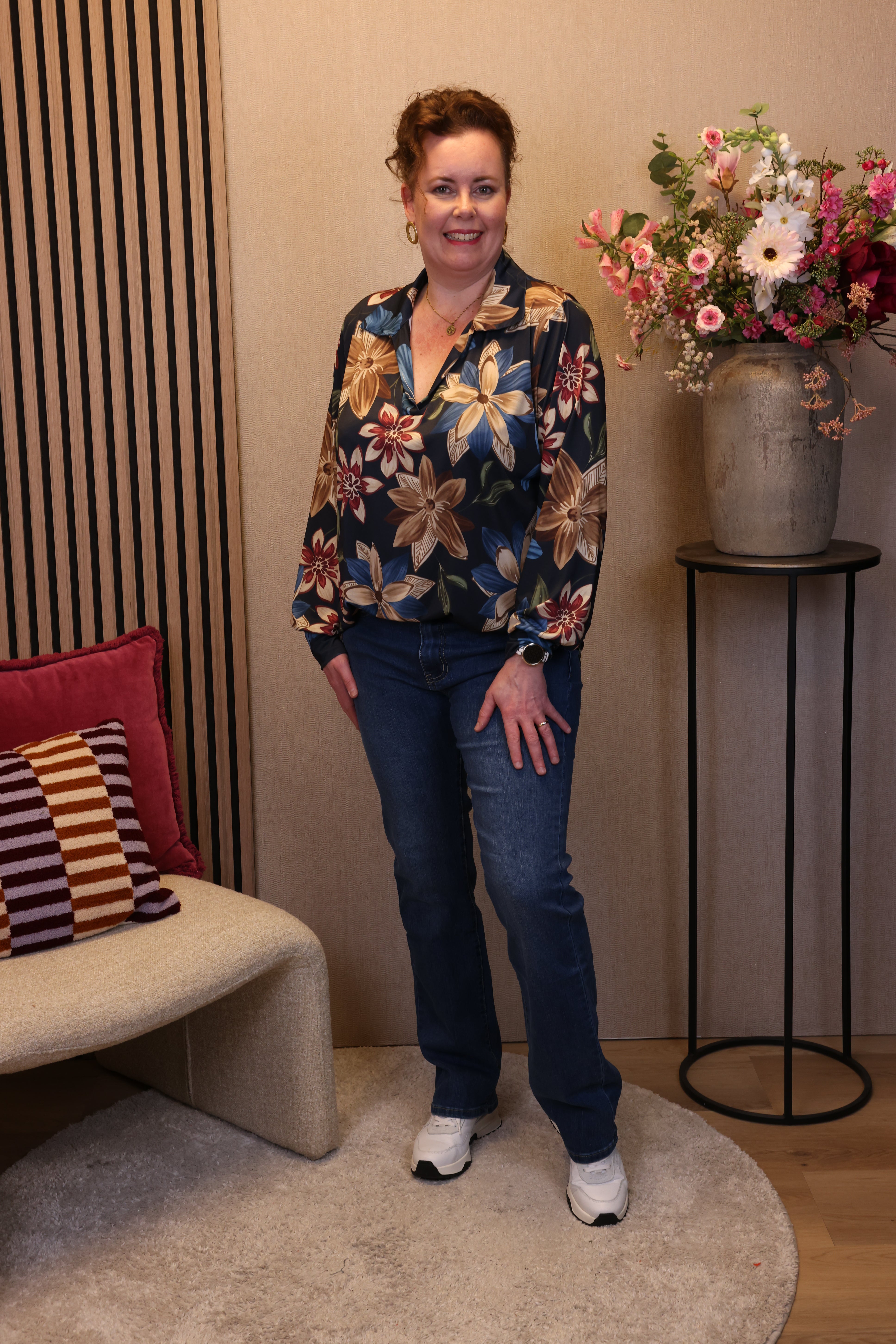 Dora | Bluse schwarz Langarm 52 bis 58