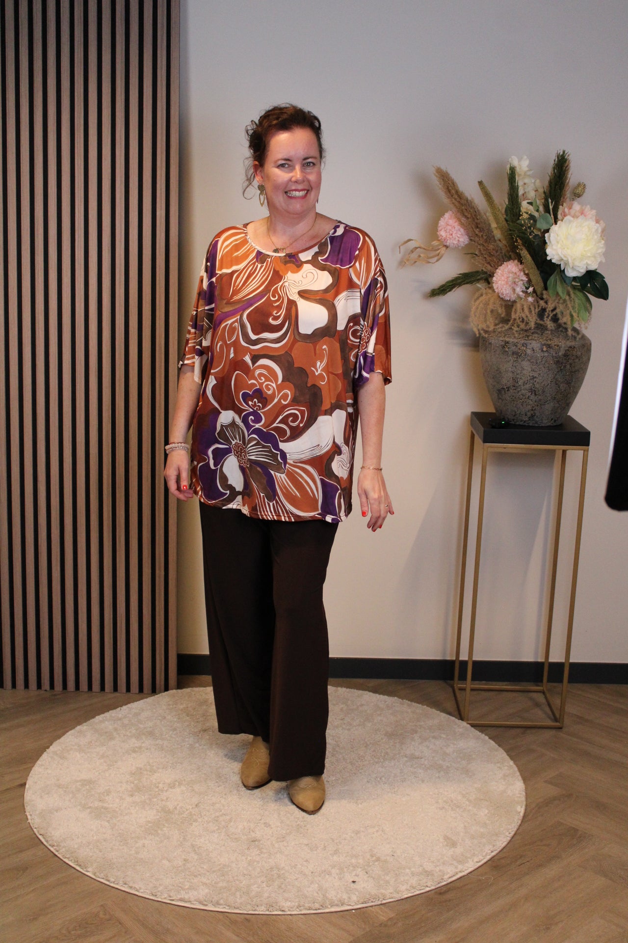 Dora | Bluse schwarz Langarm 52 bis 58