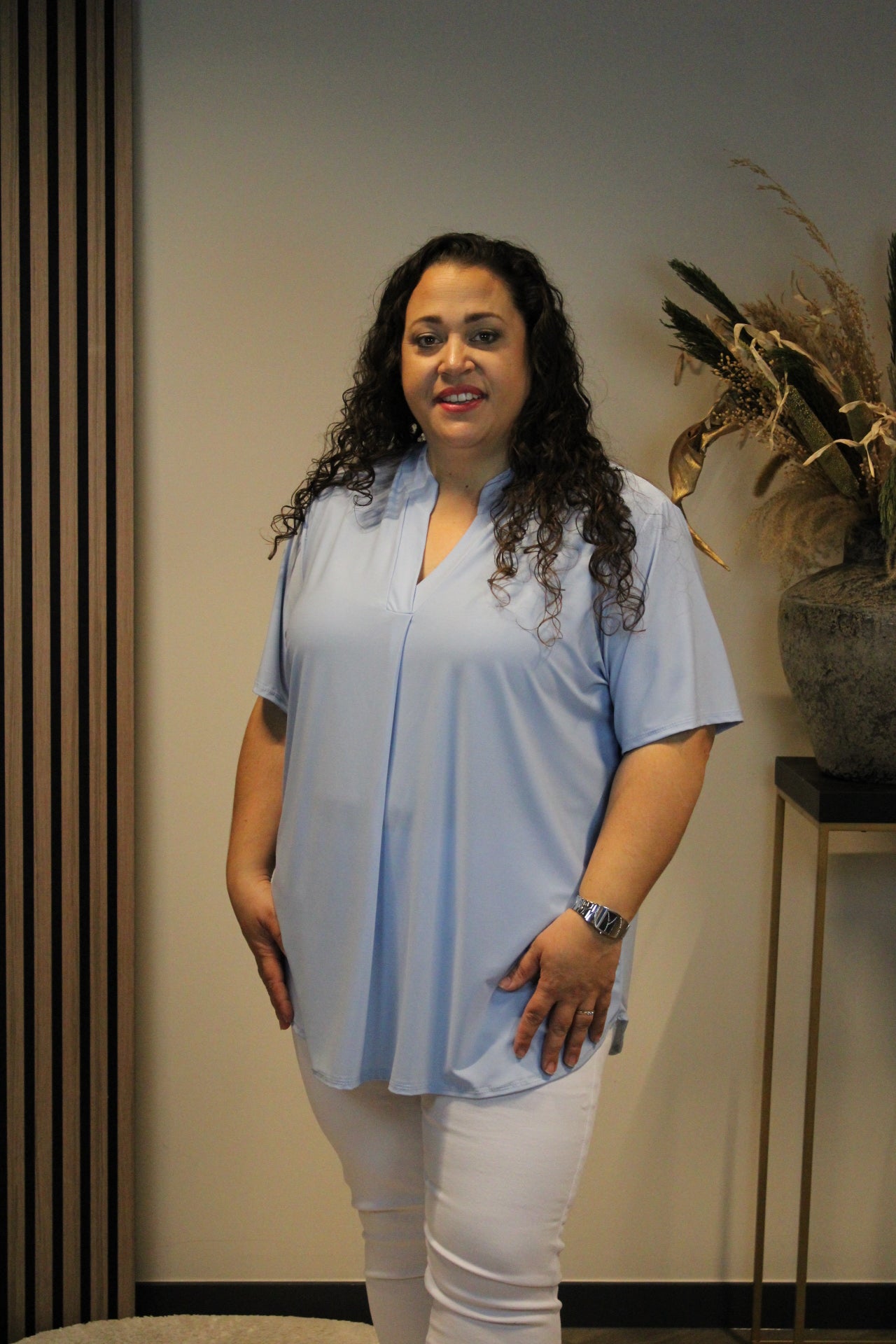 Juna | Bluse grün Kurzarm 52 bis 58