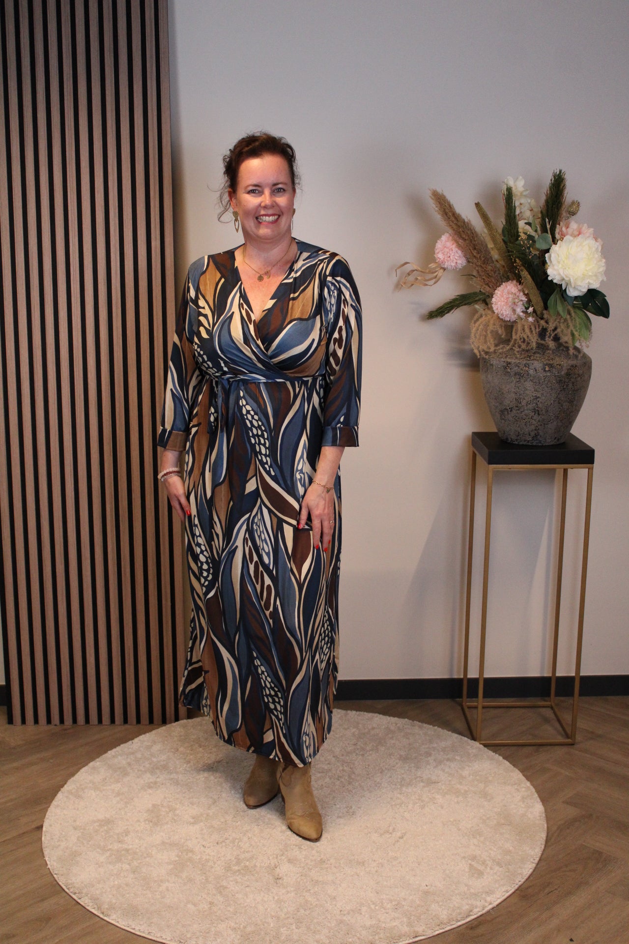 Marise | Blaues Langarmkleid 38 bis 44
