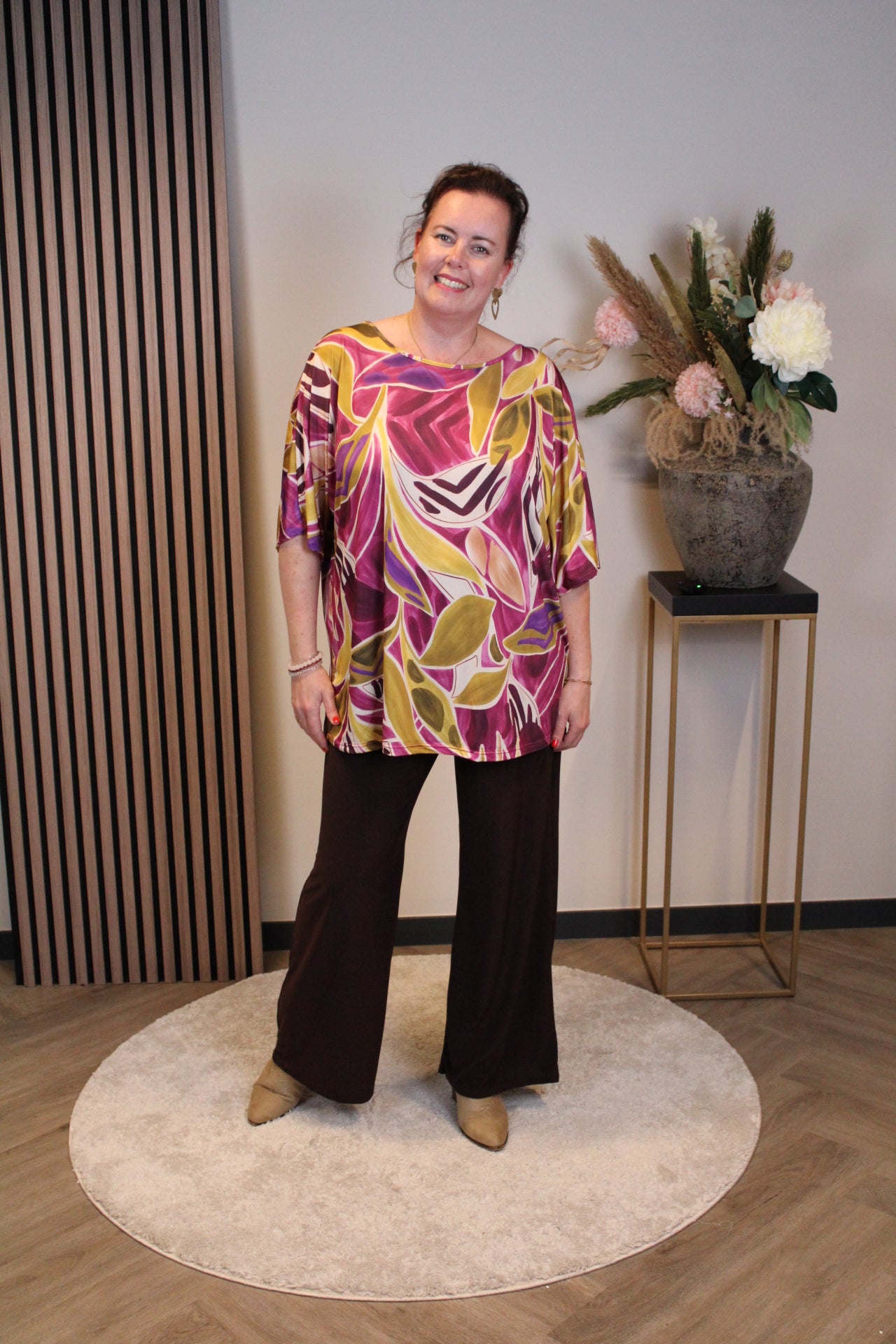 Dora | Bluse schwarz Langarm 52 bis 58