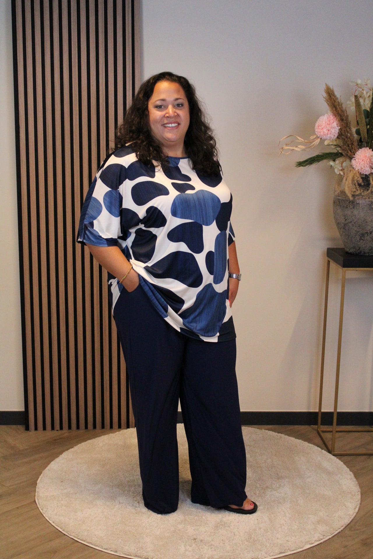 Dora | Bluse schwarz Langarm 52 bis 58