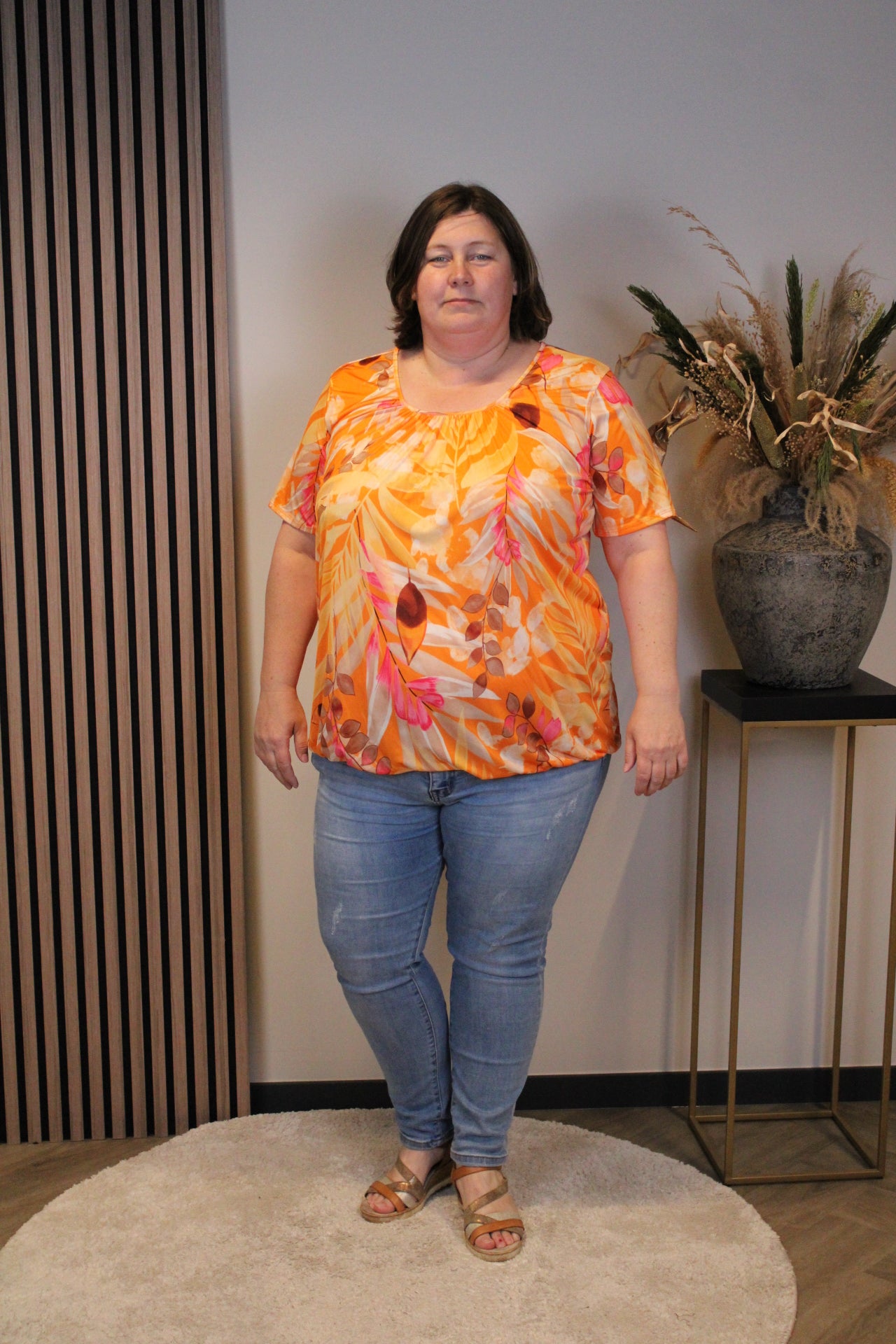 Dora | Bluse schwarz Langarm 52 bis 58