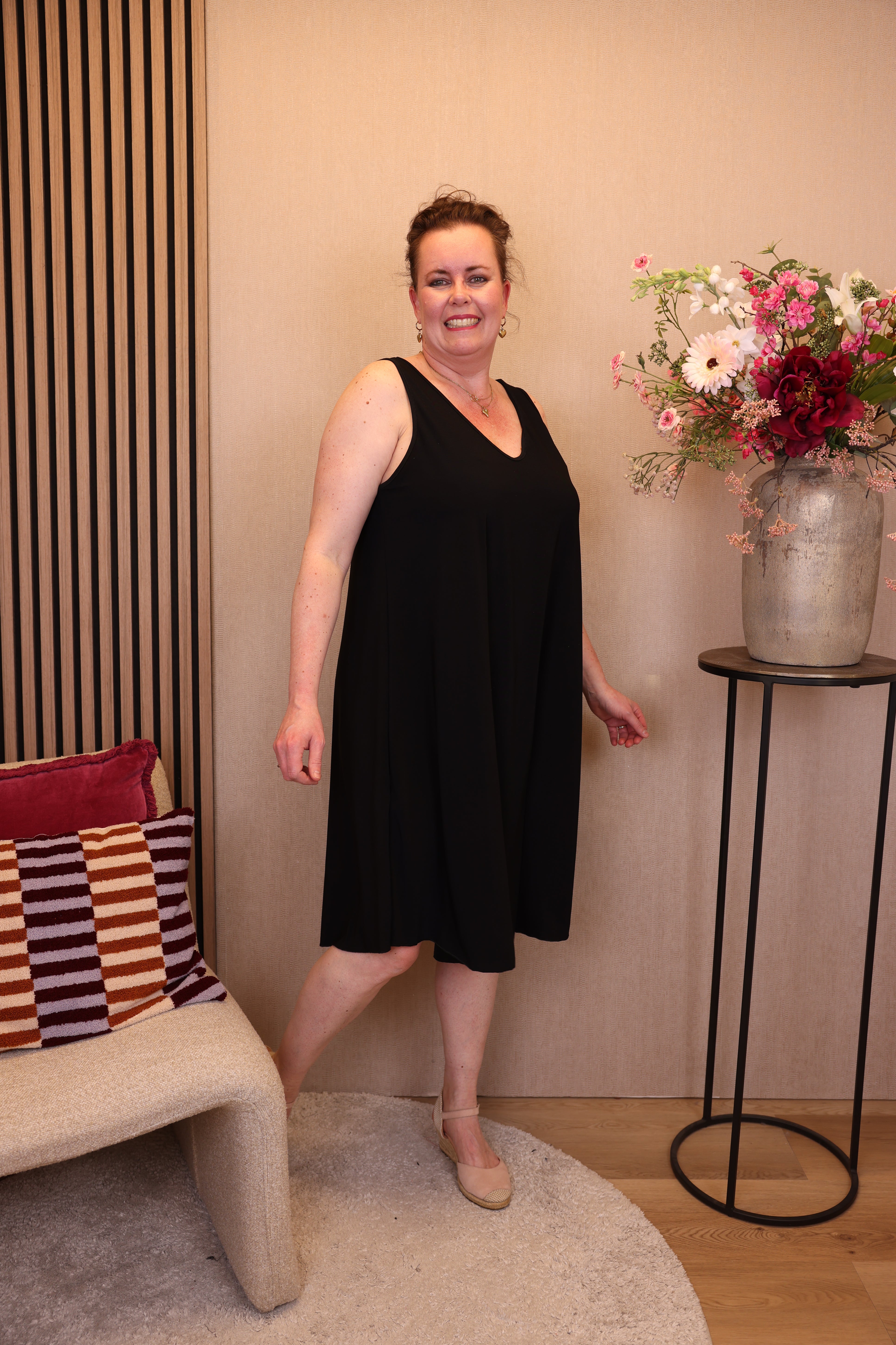 Dora | Bluse schwarz Langarm 52 bis 58