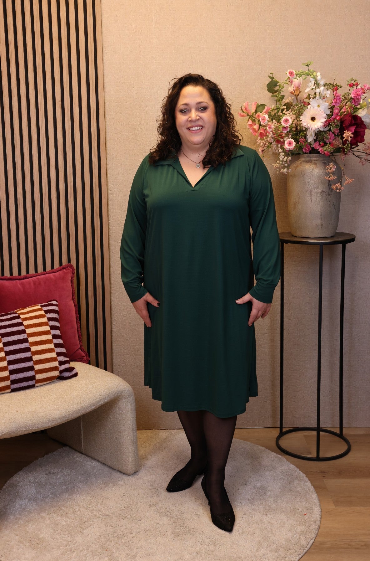 Dora | Bluse schwarz Langarm 52 bis 58