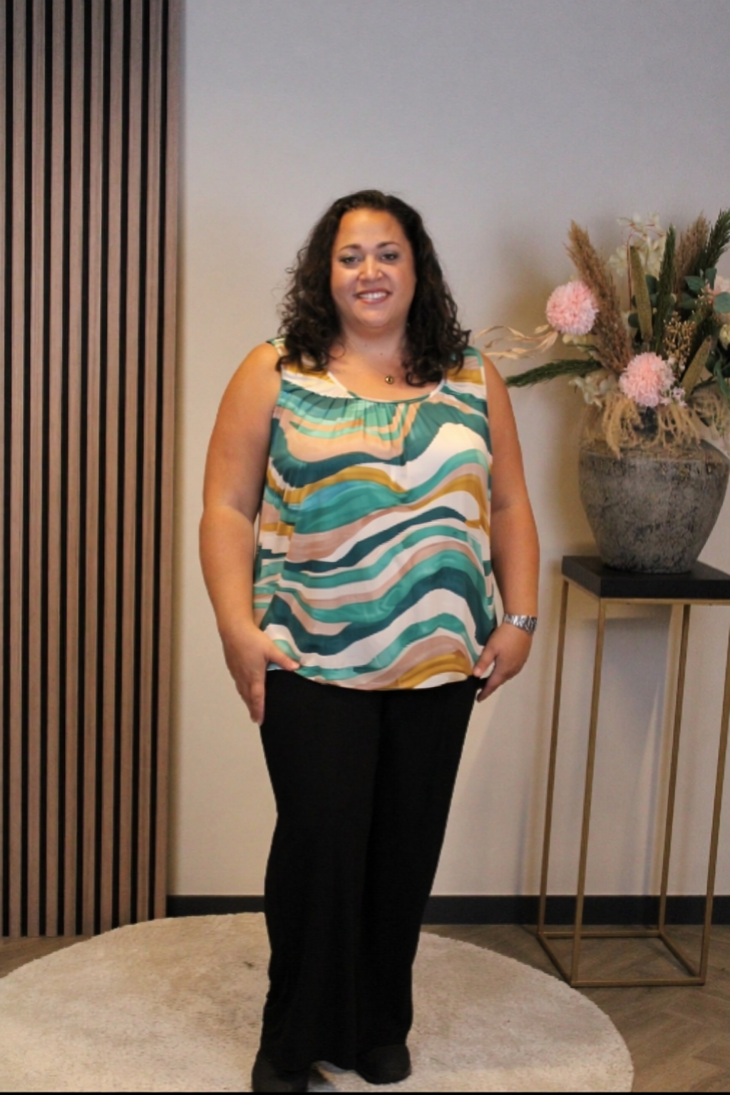 Dora | Bluse schwarz Langarm 52 bis 58