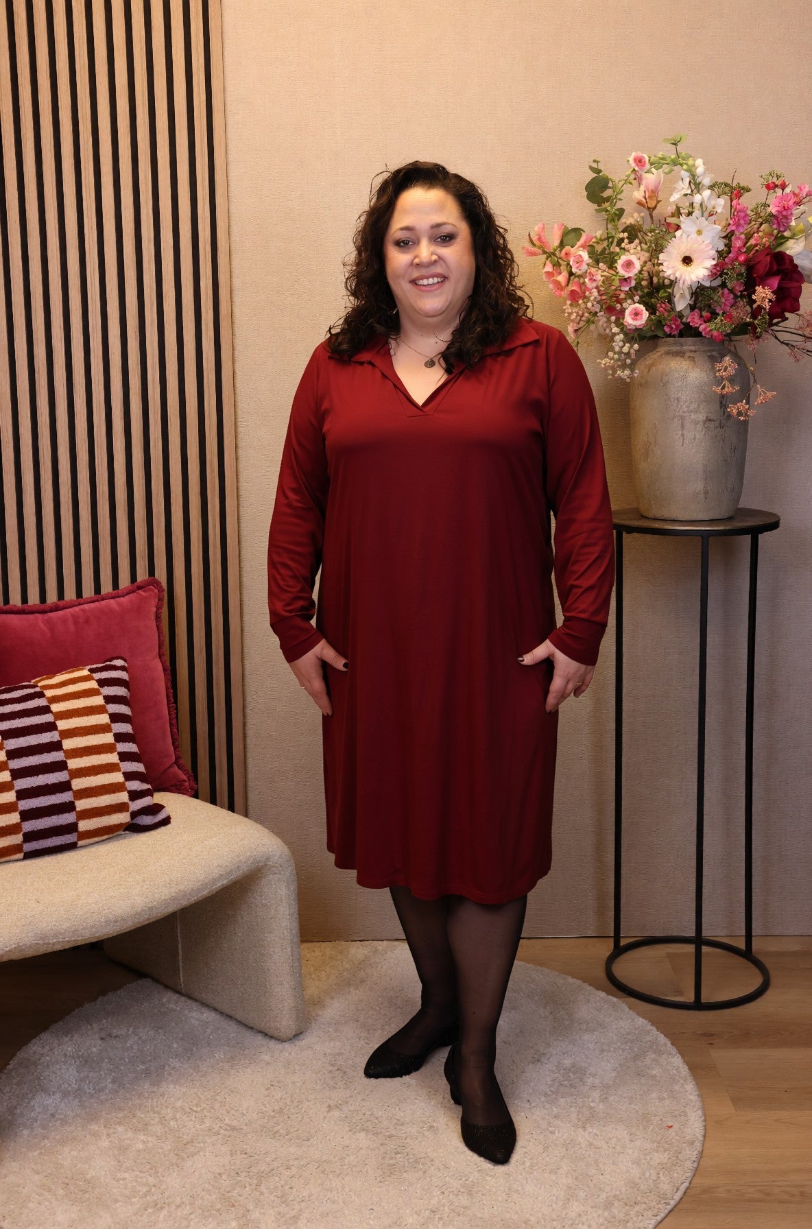 Dora | Bluse schwarz Langarm 52 bis 58