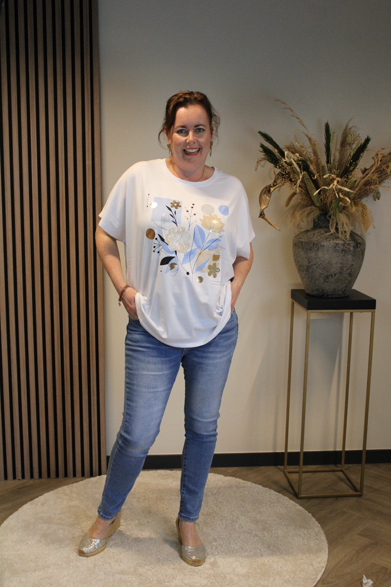 Uniek | T-shirt blauw 44 t/m 48