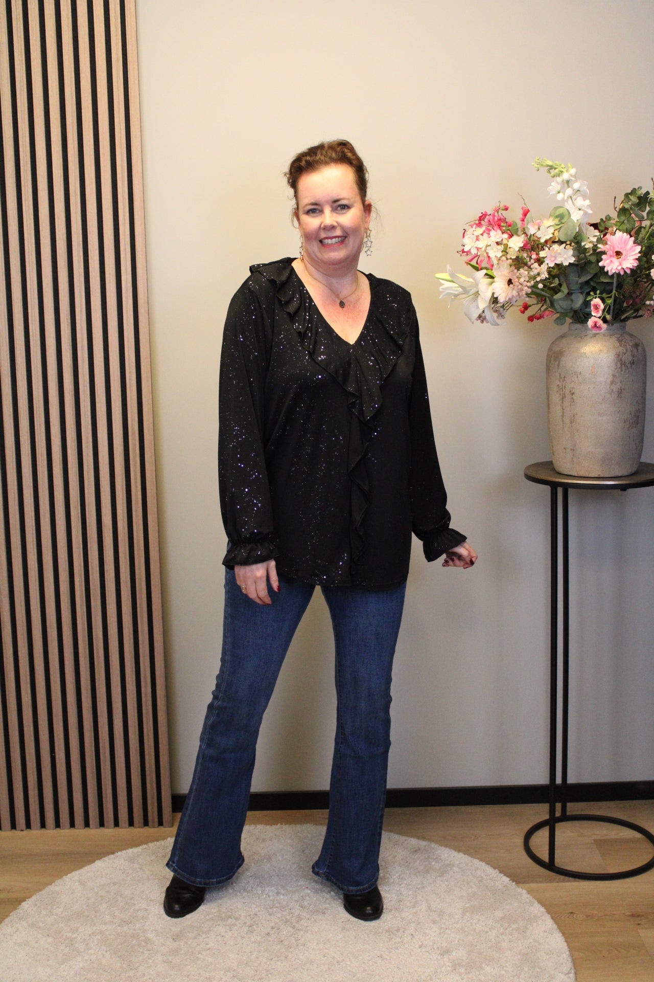 Hilda | Bluse grün Langarm 48 bis 52