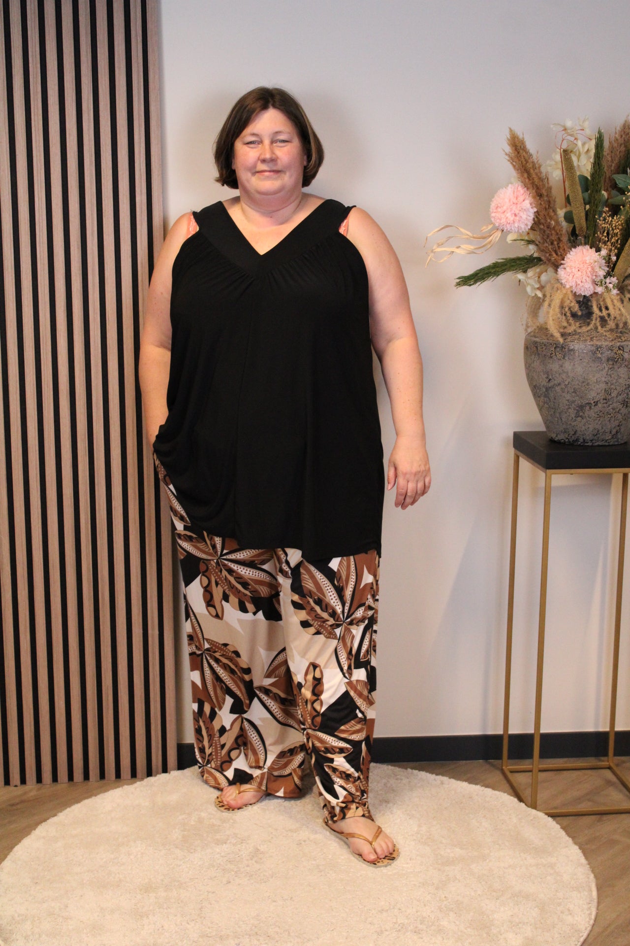 Dora | Bluse schwarz Langarm 52 bis 58