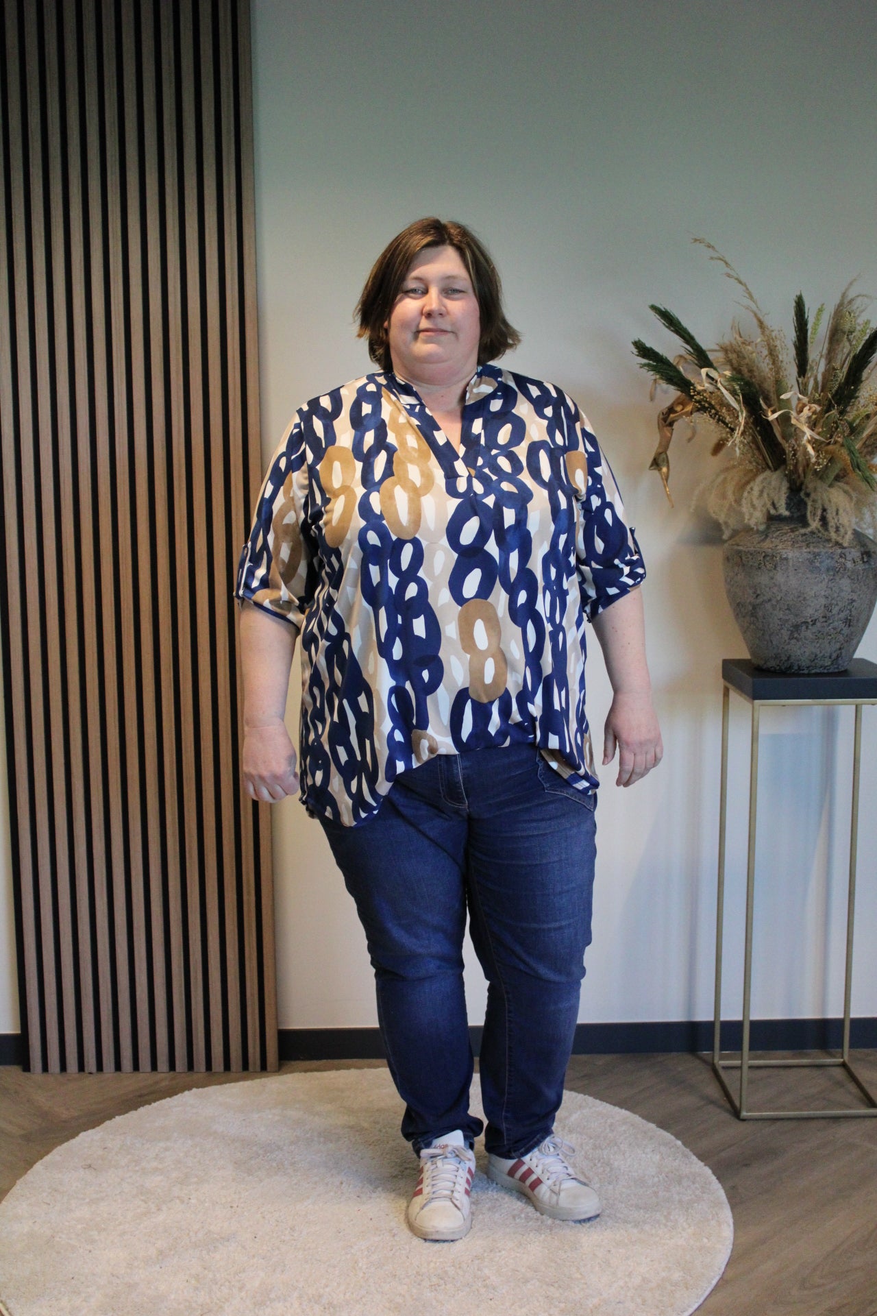 Marleen | Bluse blau 52 bis 58